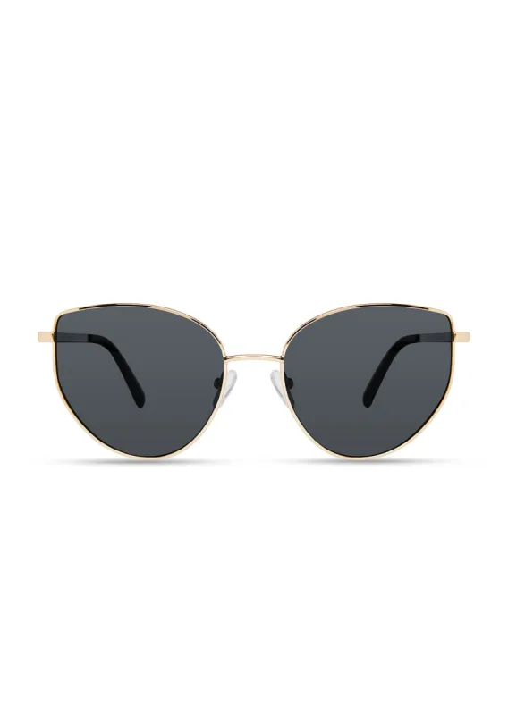 Kirby Cat Eye Oversized Metal Sunglasses - Gold-Black sold by Derek Lam