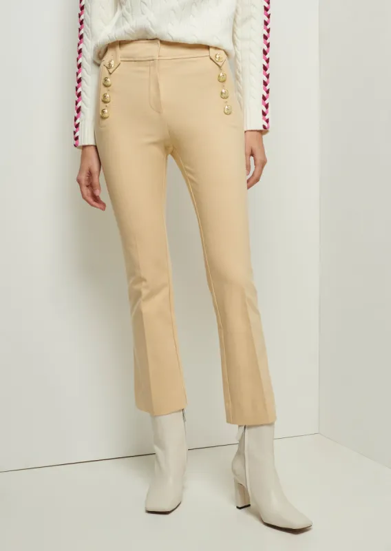 Robertson Crop Flare Trousers - Light Khaki sold by Derek Lam