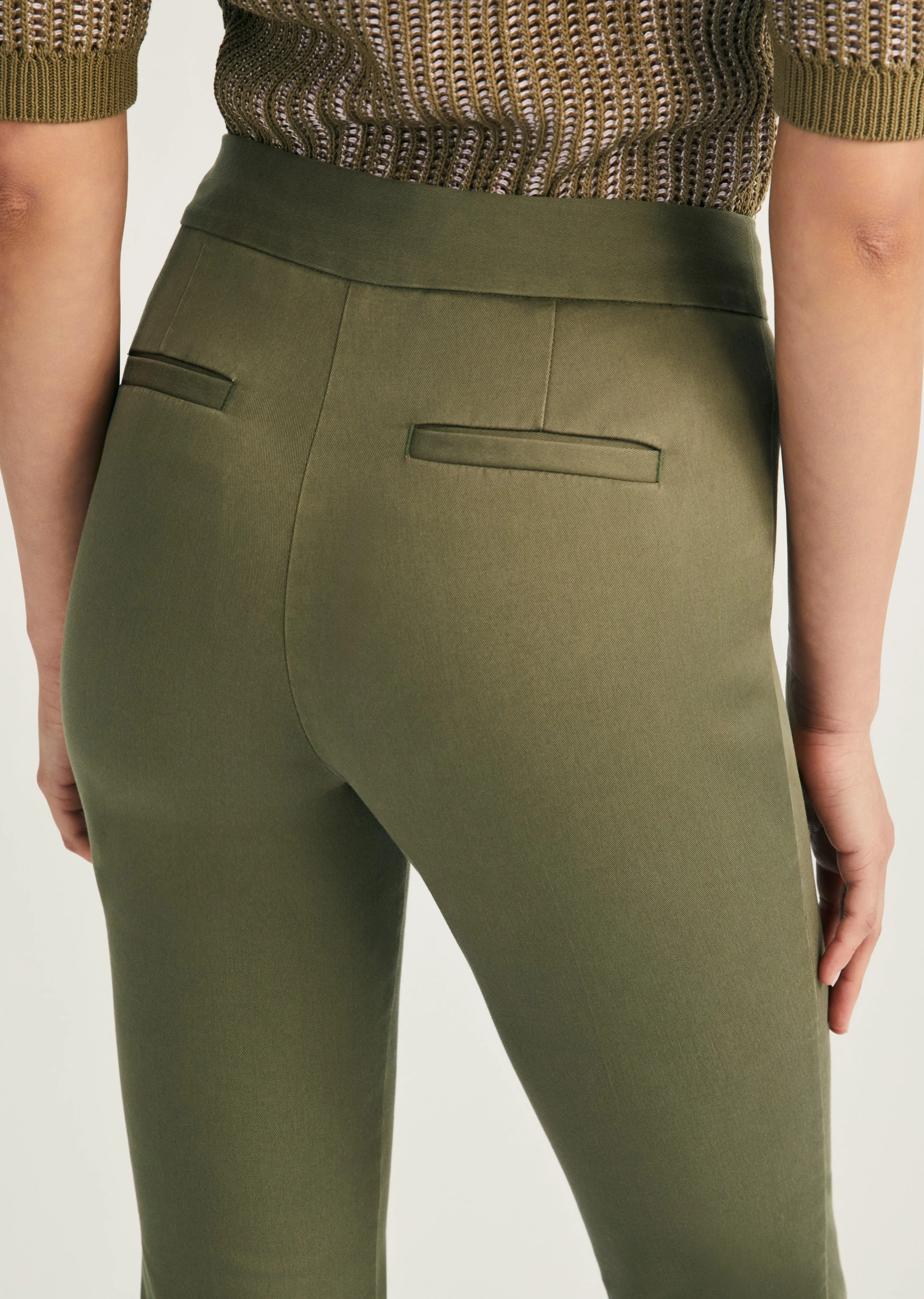 Crosby Cropped Flare Pant - Fatigue sold by Derek Lam product image thumbnail 3