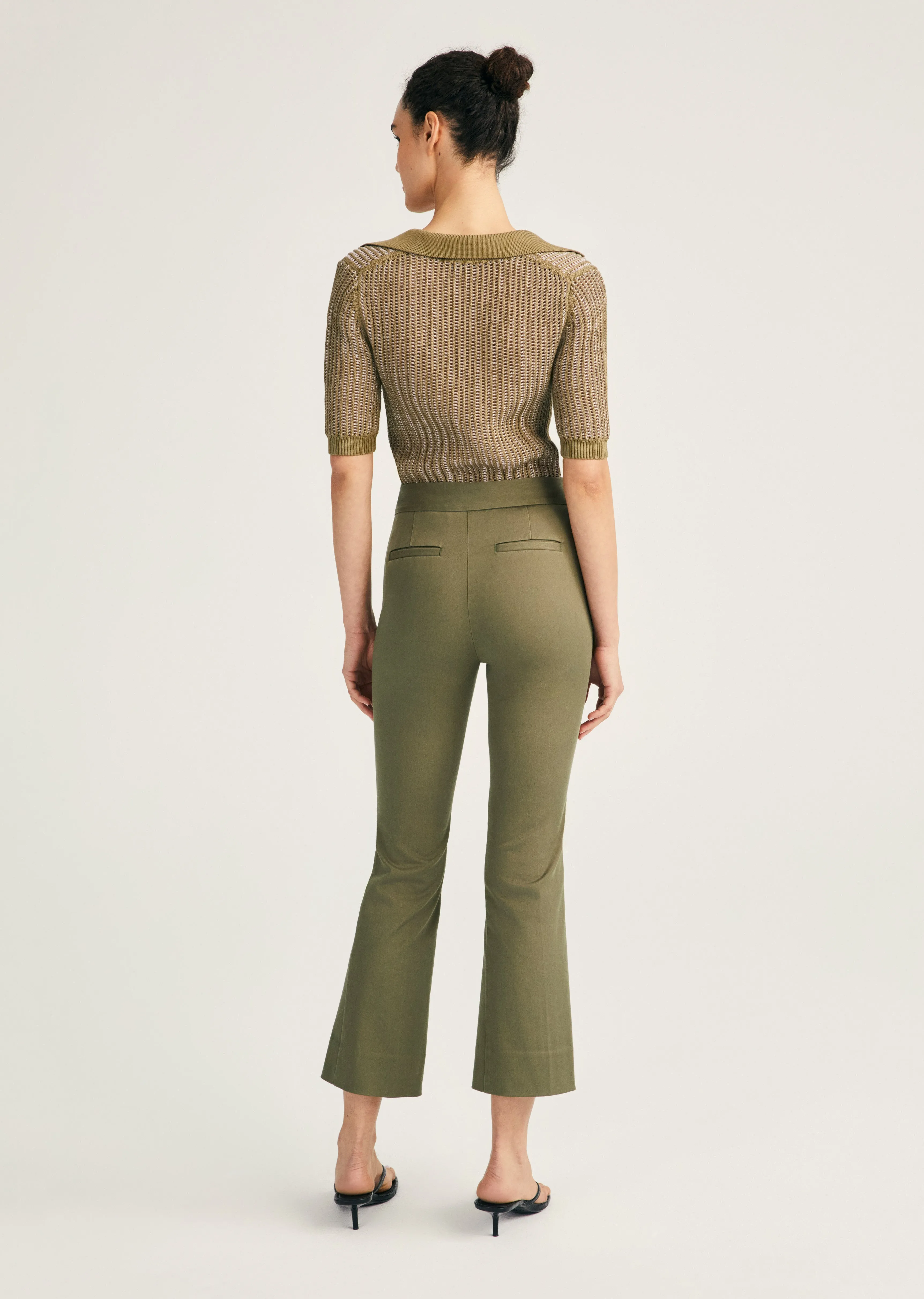 Crosby Cropped Flare Pant - Fatigue sold by Derek Lam product image thumbnail 4