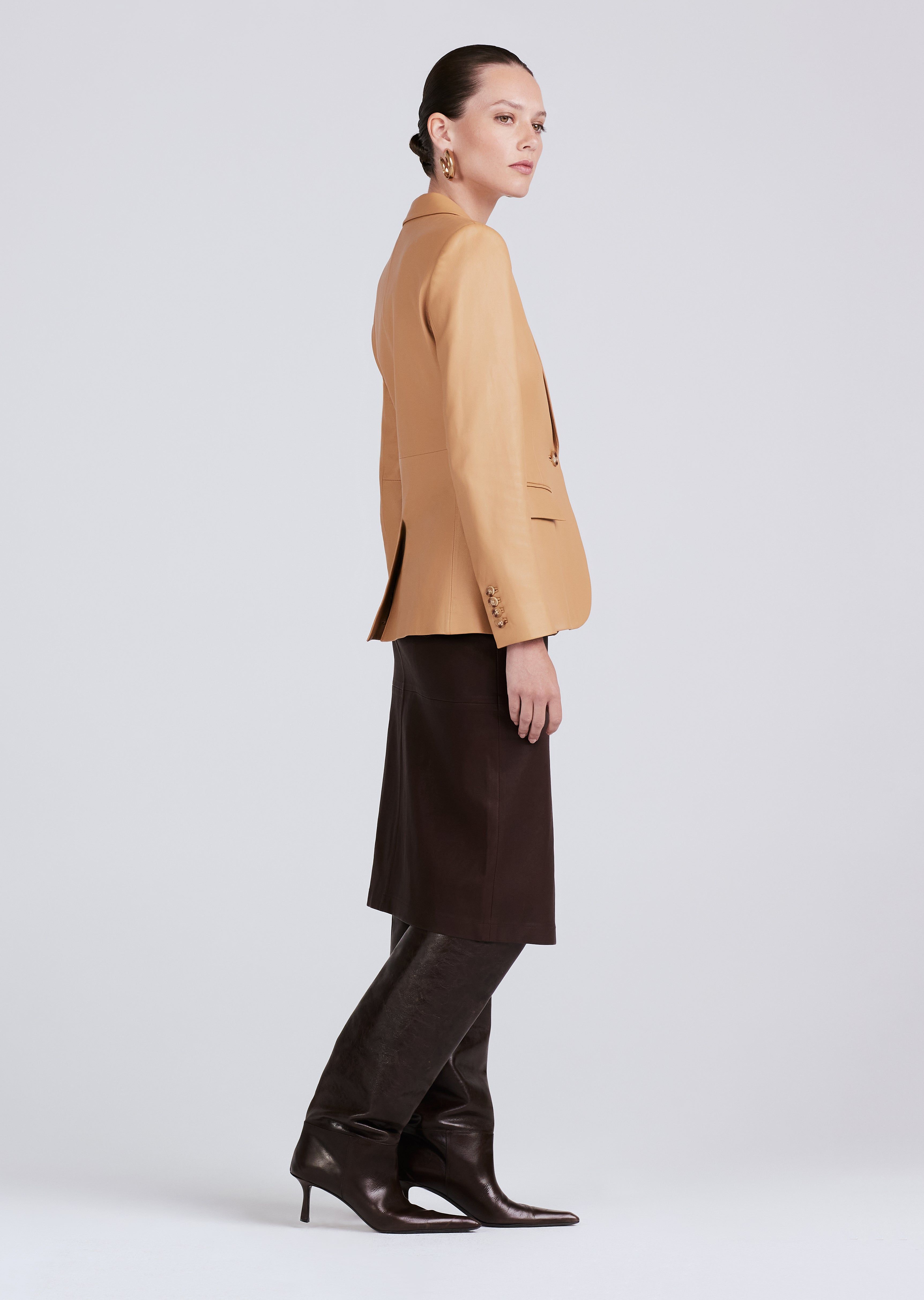 Arthur Double Breasted Jacket - Honey Gold sold by Derek Lam product image thumbnail 4
