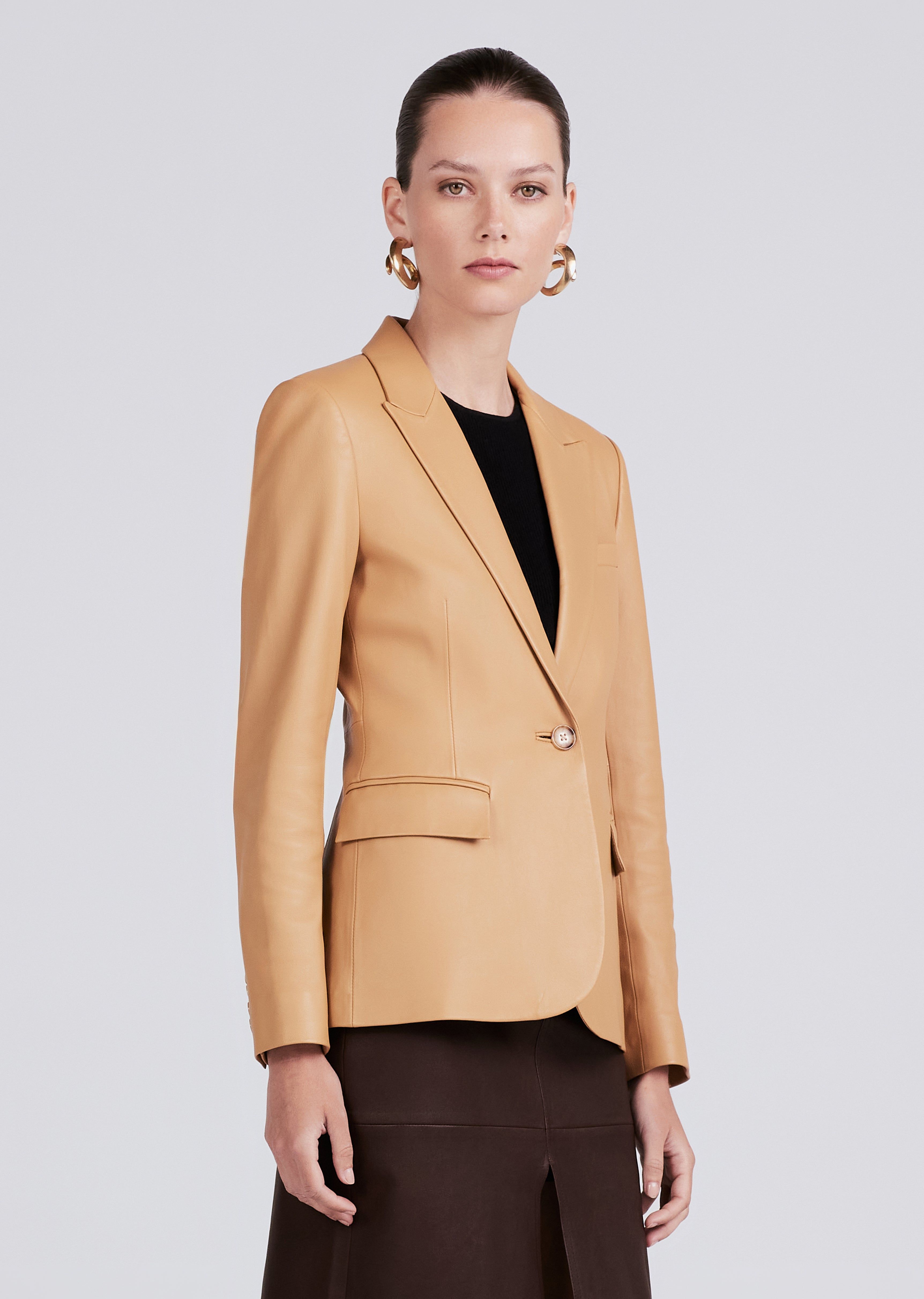 Arthur Double Breasted Jacket - Honey Gold sold by Derek Lam product image thumbnail 2