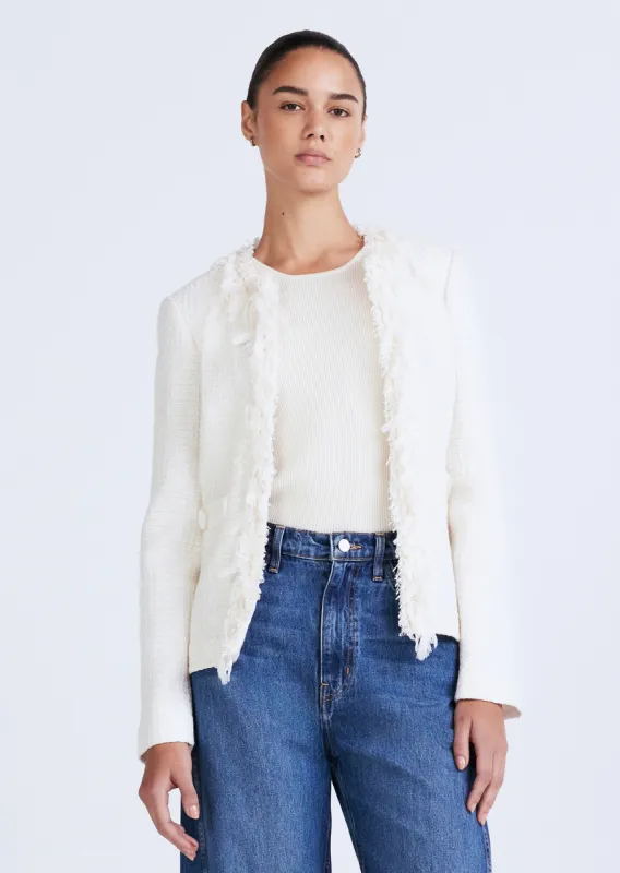 Garcia Fringe Jacket - Blanc de Blanc sold by Derek Lam