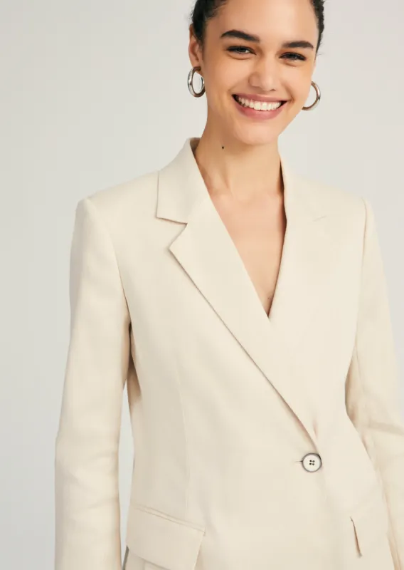 Mateo Single Breasted Jacket - Almond sold by Derek Lam