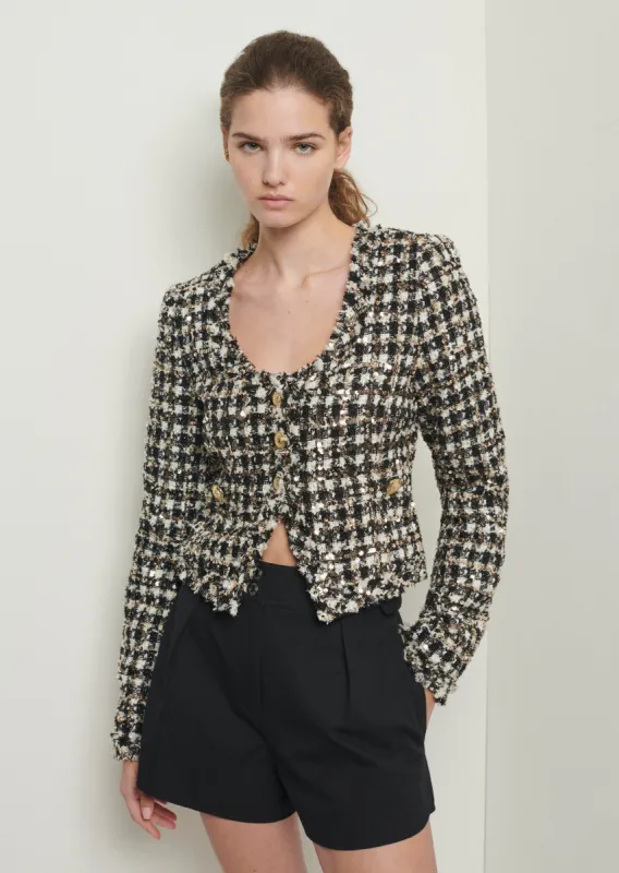 Jacqueline Crop Jacket - Gold Multi sold by Derek Lam