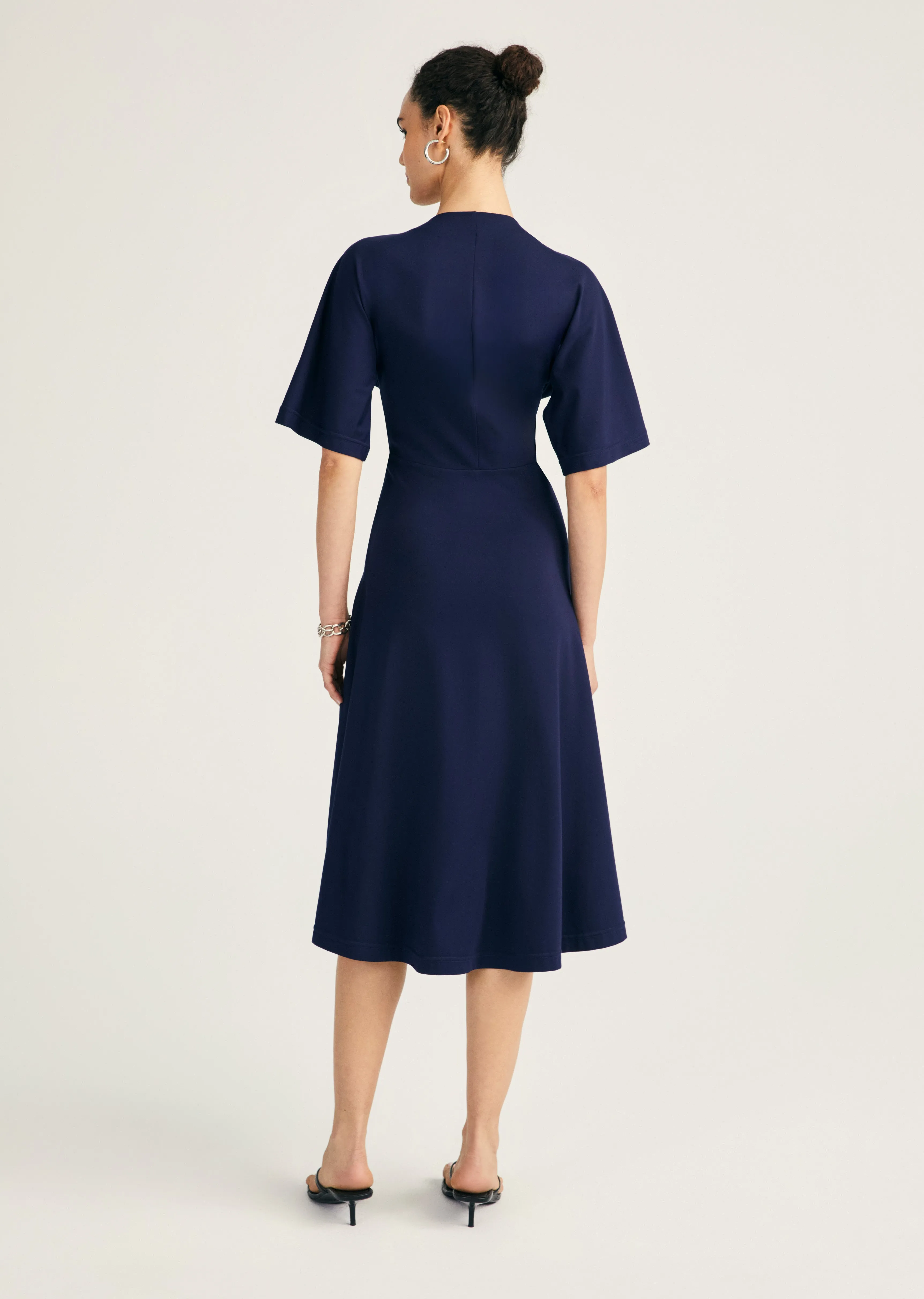 Lorraine Twist Front Midi Dress - Baltic sold by Derek Lam product image thumbnail 4