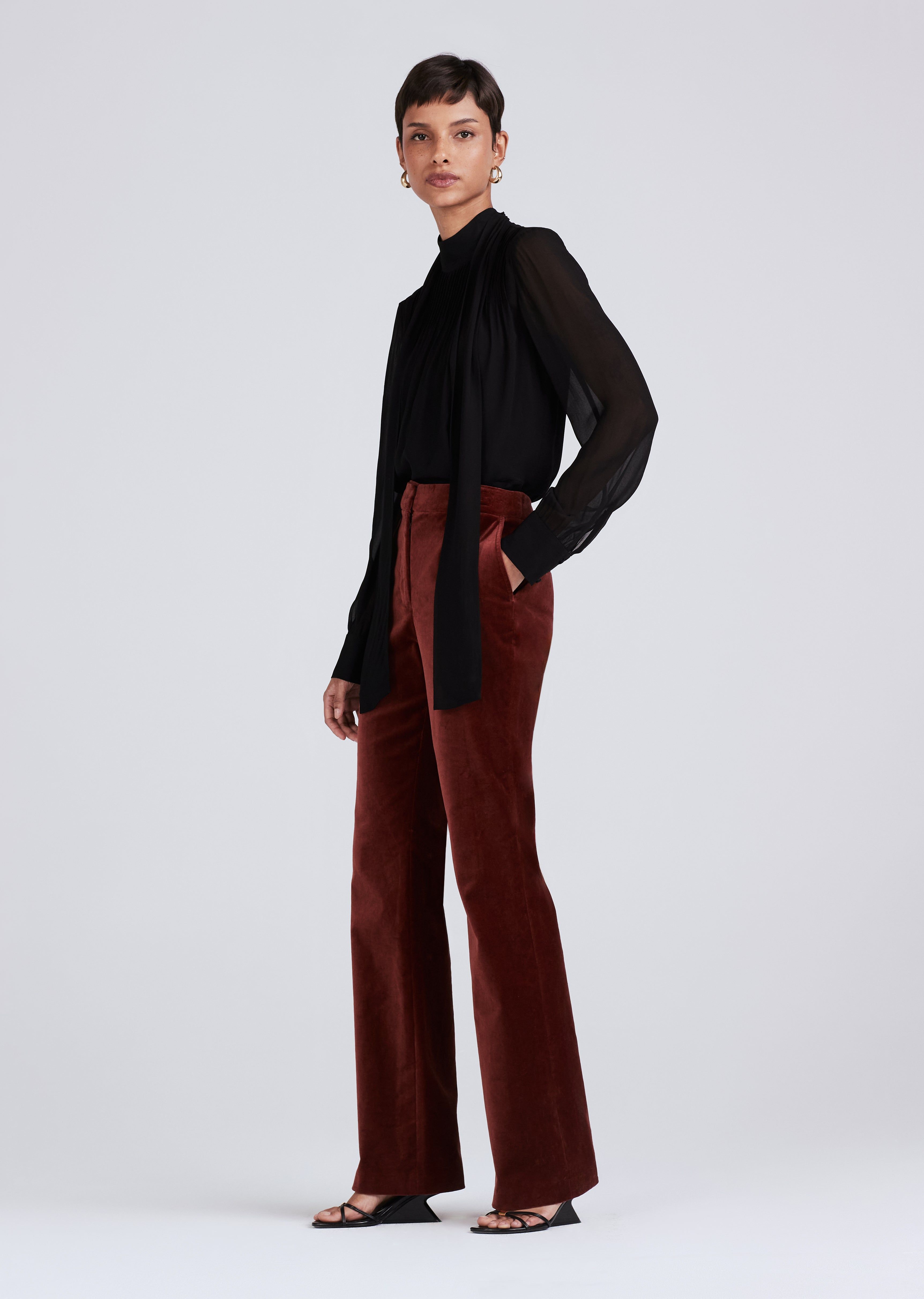 Valentine Neck Tie Blouse - Black sold by Derek Lam