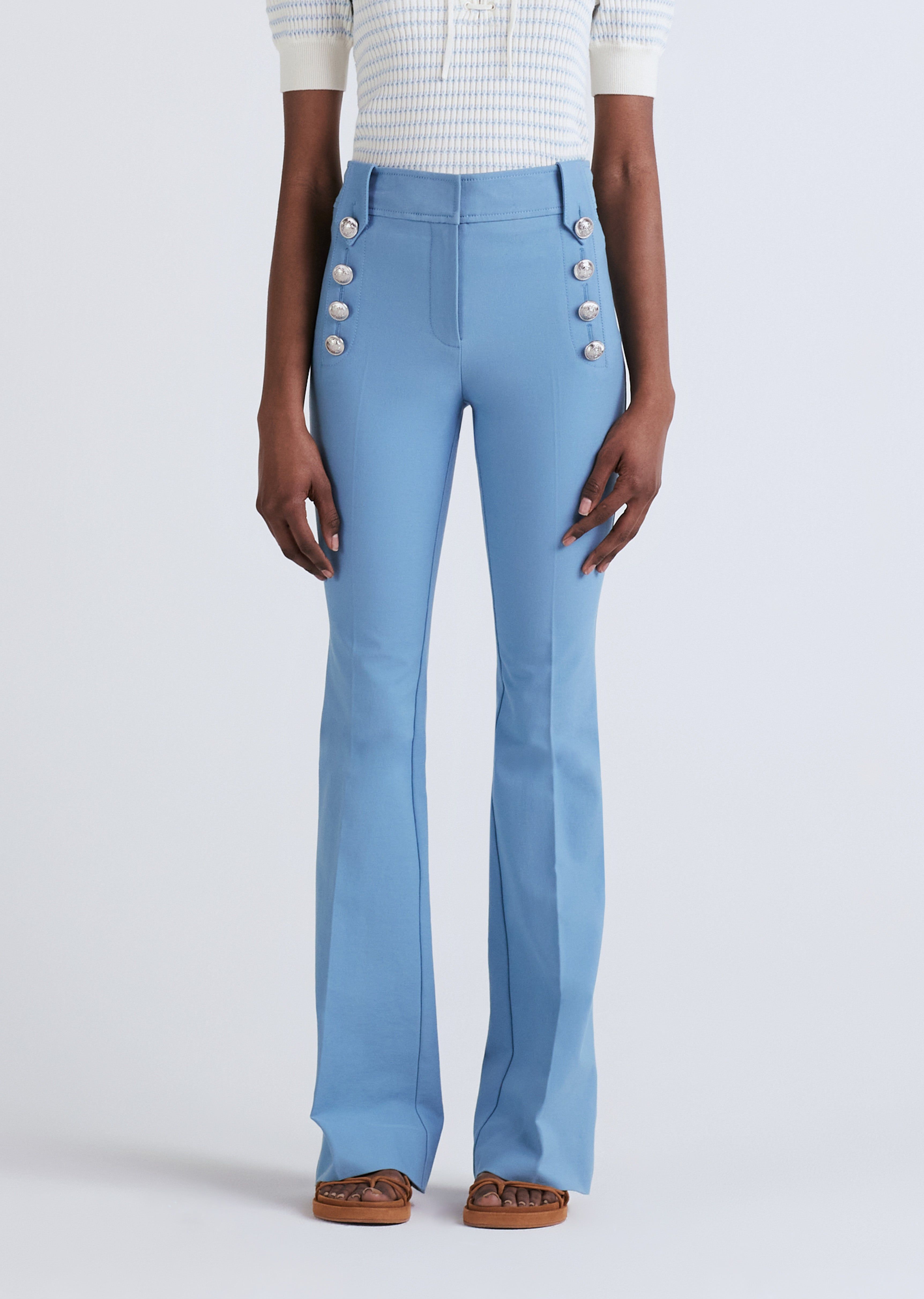 Robertson Flare Trousers - Steel Blue sold by Derek Lam product image thumbnail 2