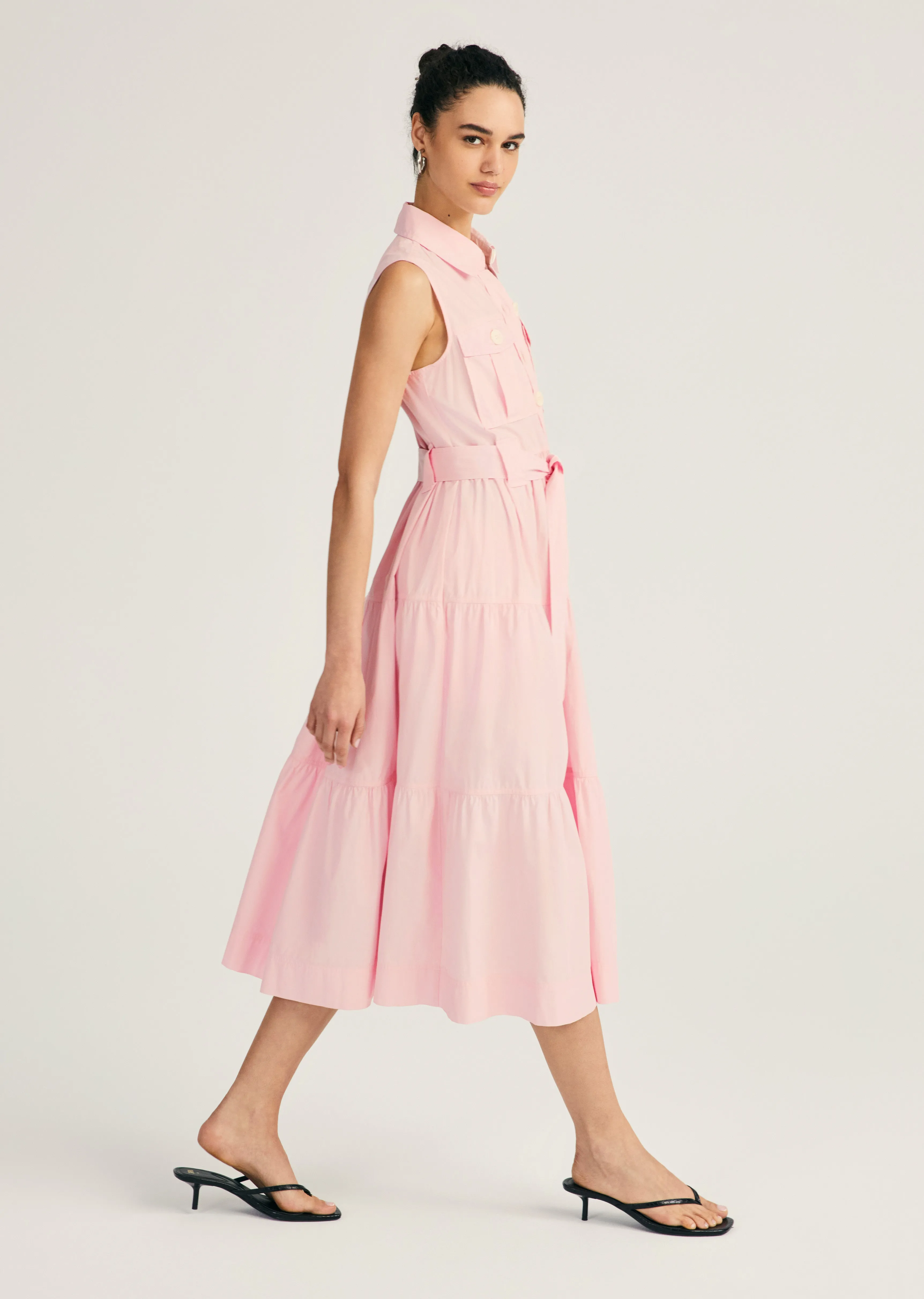 Florence Sleeveless Shirt Dress - Primrose sold by Derek Lam