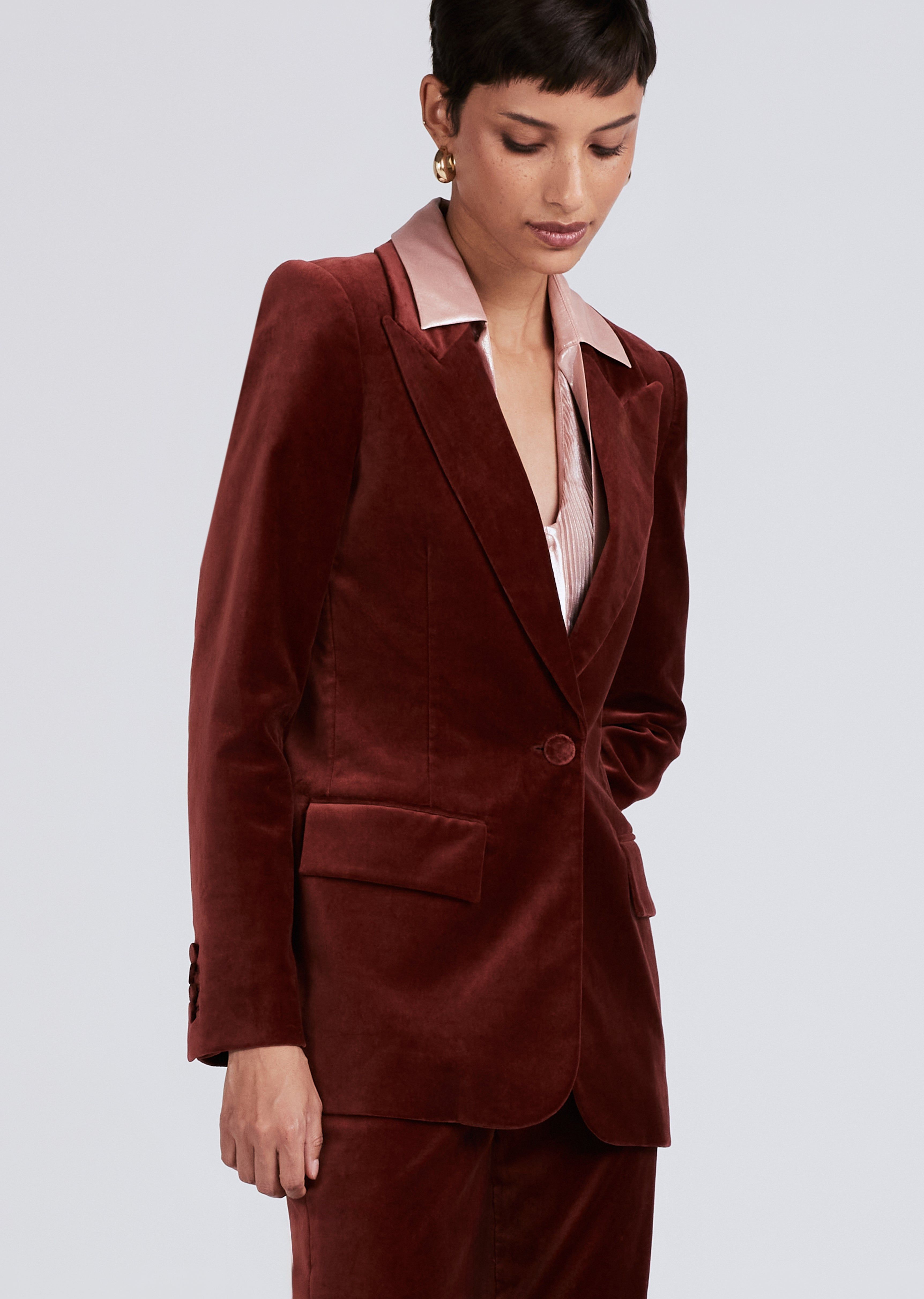 Balton Single Breasted Blazer - Mahogany sold by Derek Lam product image thumbnail 2