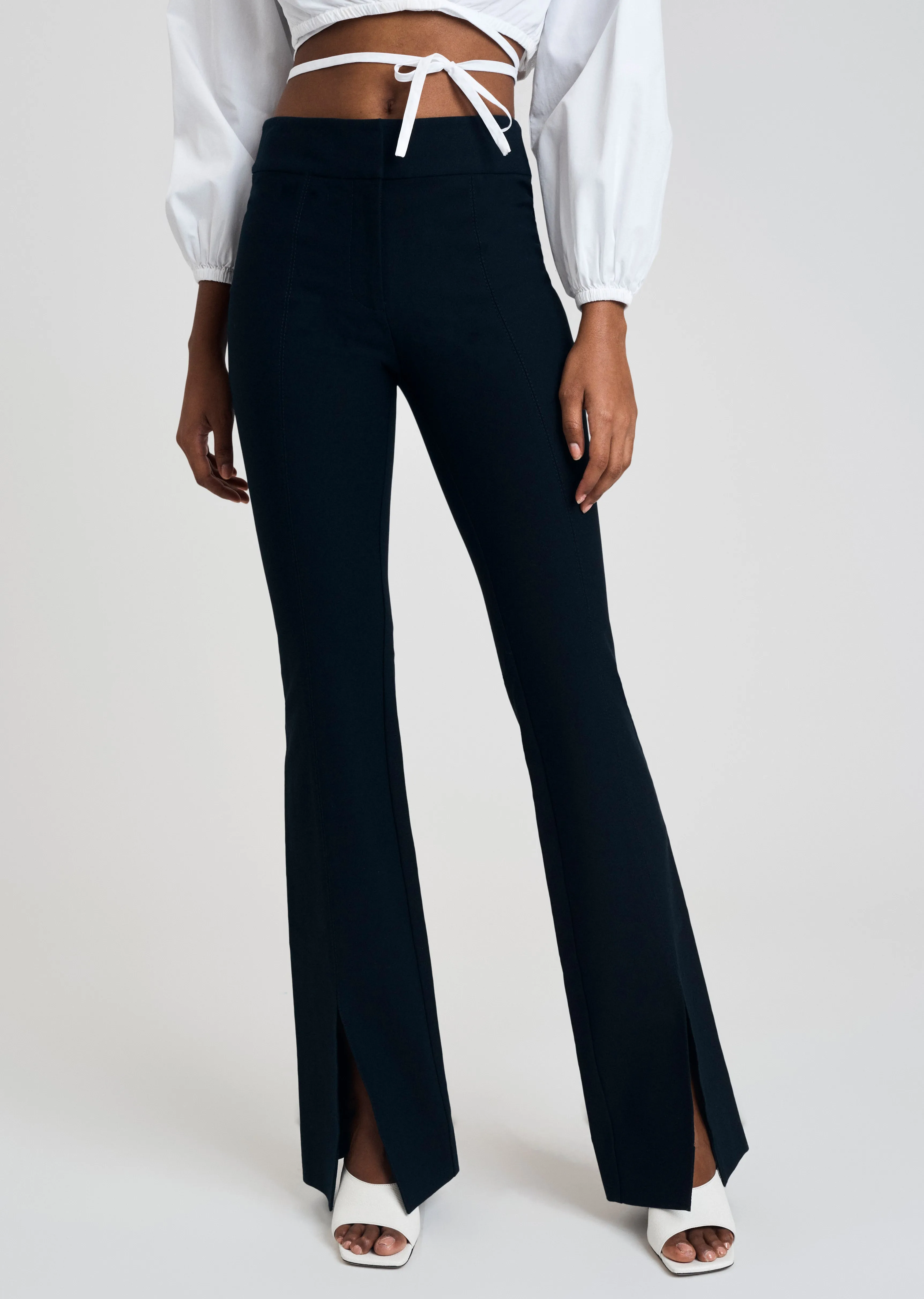 Maeve Front Slit Trousers - Midnight sold by Derek Lam