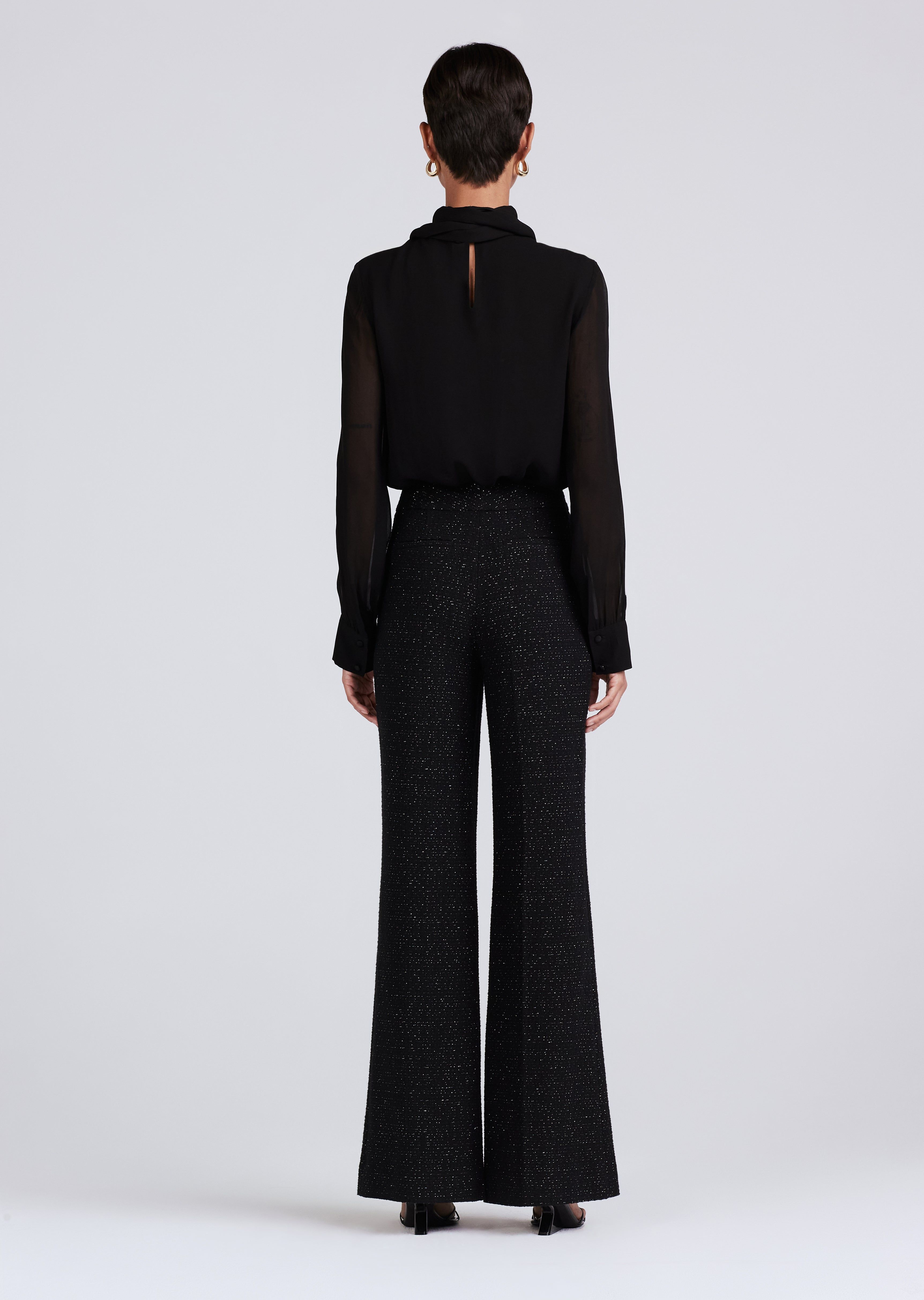Clemintine Wide Leg Pant - Black-Silver sold by Derek Lam product image thumbnail 3