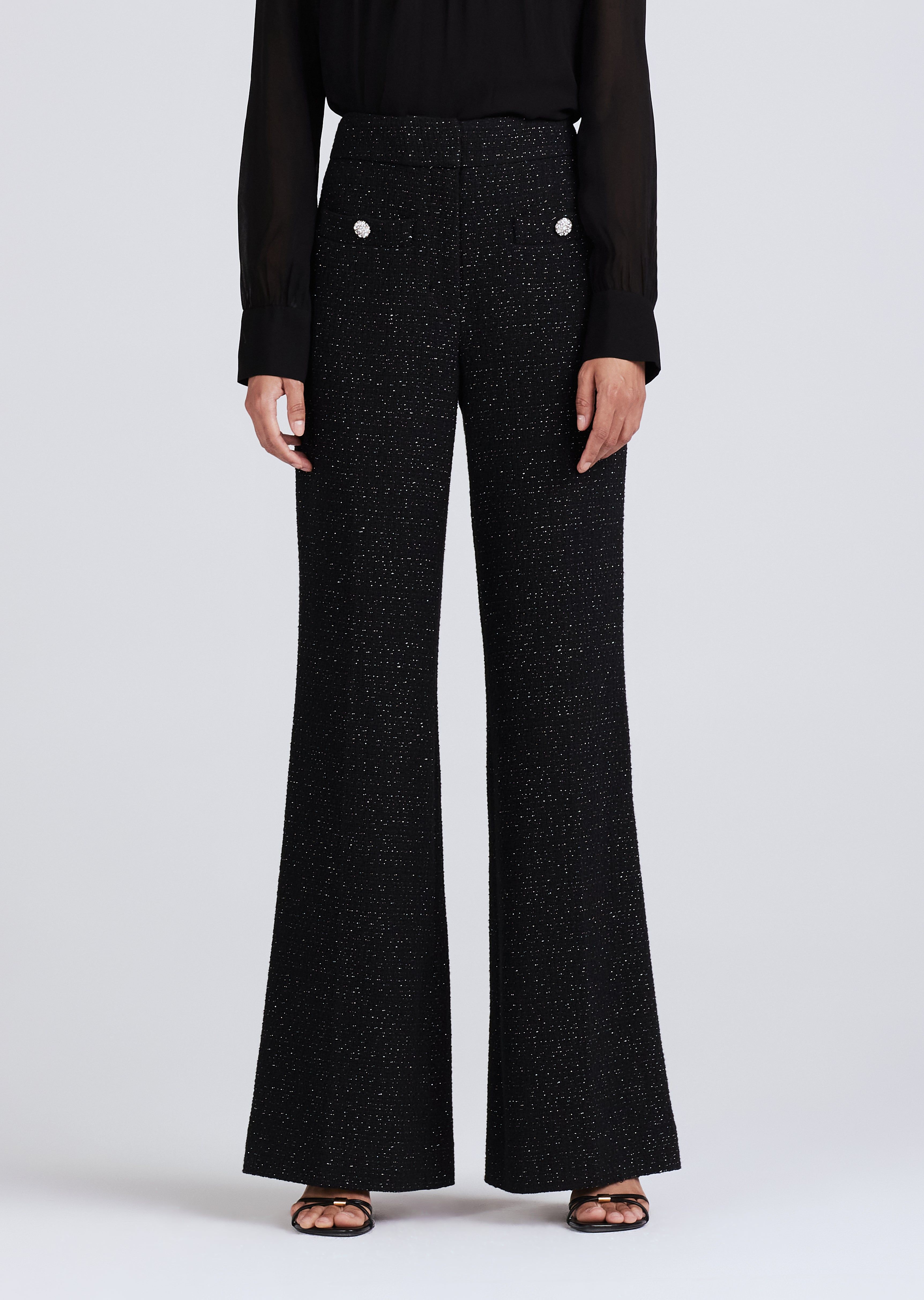 Clemintine Wide Leg Pant - Black-Silver sold by Derek Lam product image thumbnail 2