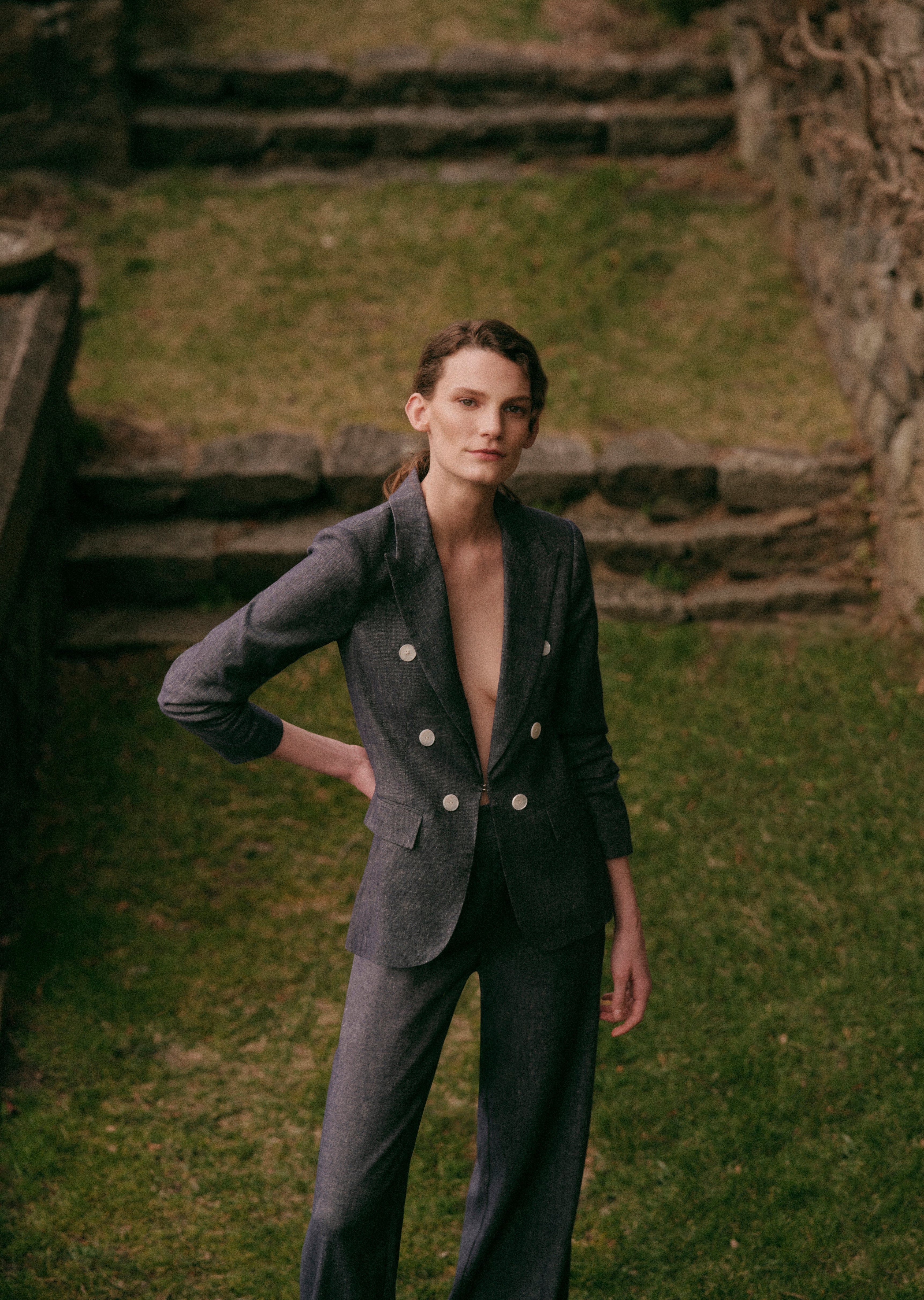 Massimo Wide Leg Sailor Pants - Indigo sold by Derek Lam product image thumbnail 5