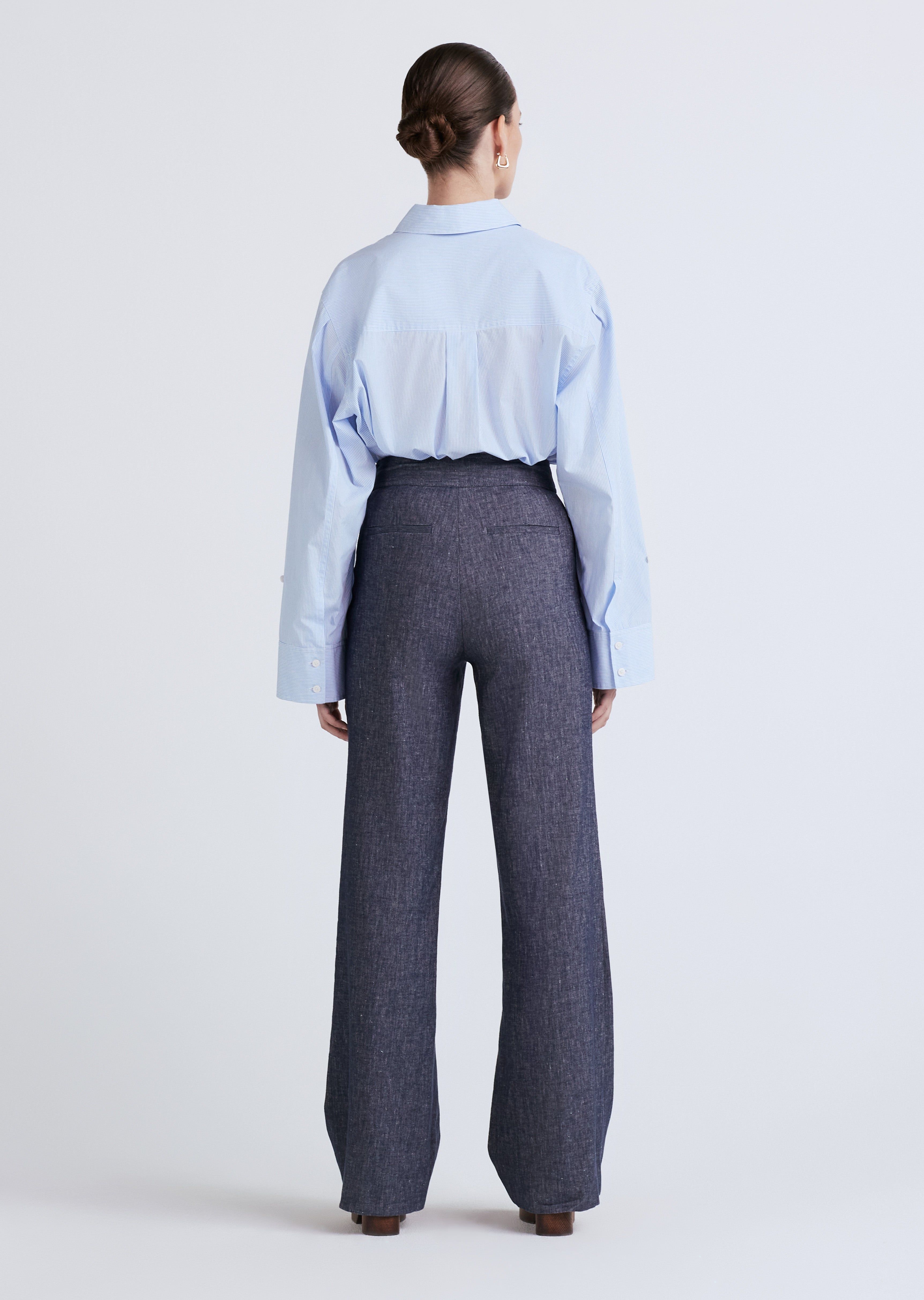 Massimo Wide Leg Sailor Pants - Indigo sold by Derek Lam product image thumbnail 4