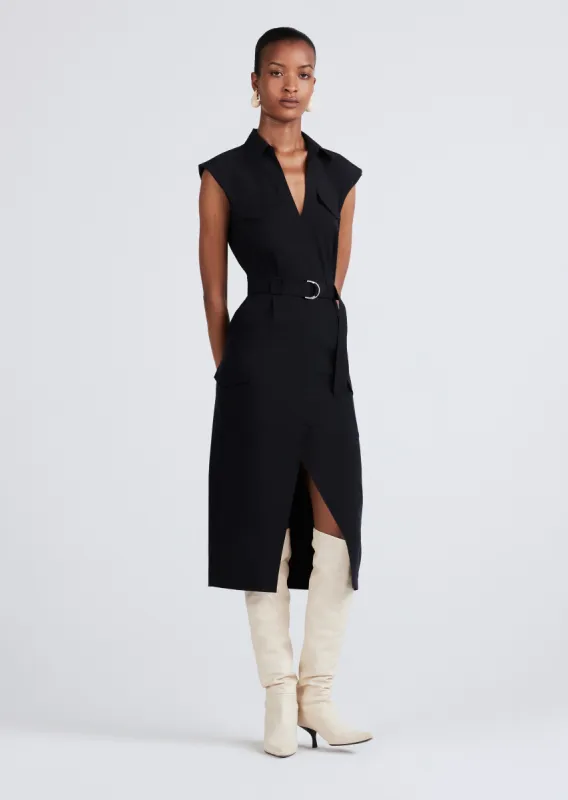 Lucy Utility Shirtdress - Midnight sold by Derek Lam