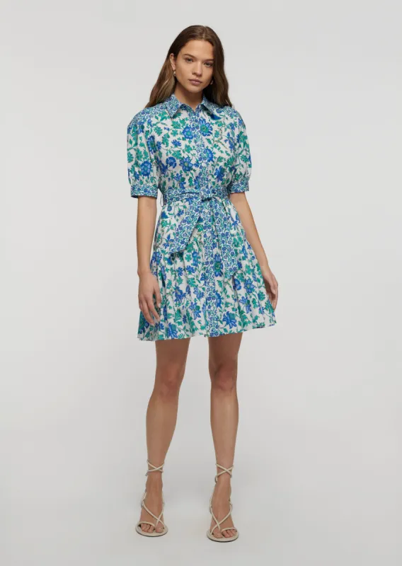 Luma A-Line Shirt Dress - Blue Multi sold by Derek Lam