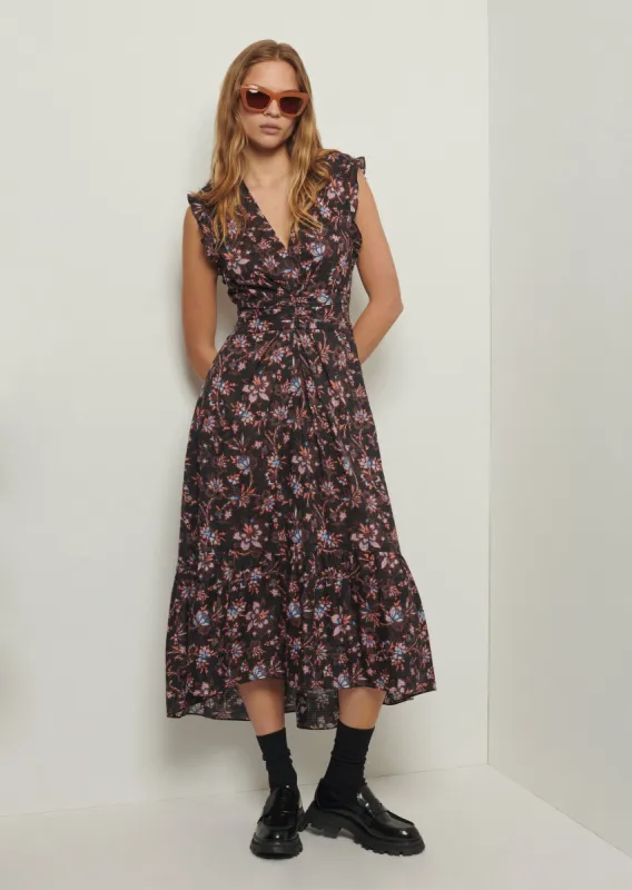 Kris Sleeveless Maxi Dress - Black Multi made by Derek Lam