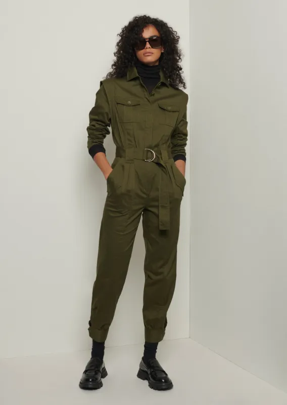 Chester Jumpsuit - Olive sold by Derek Lam
