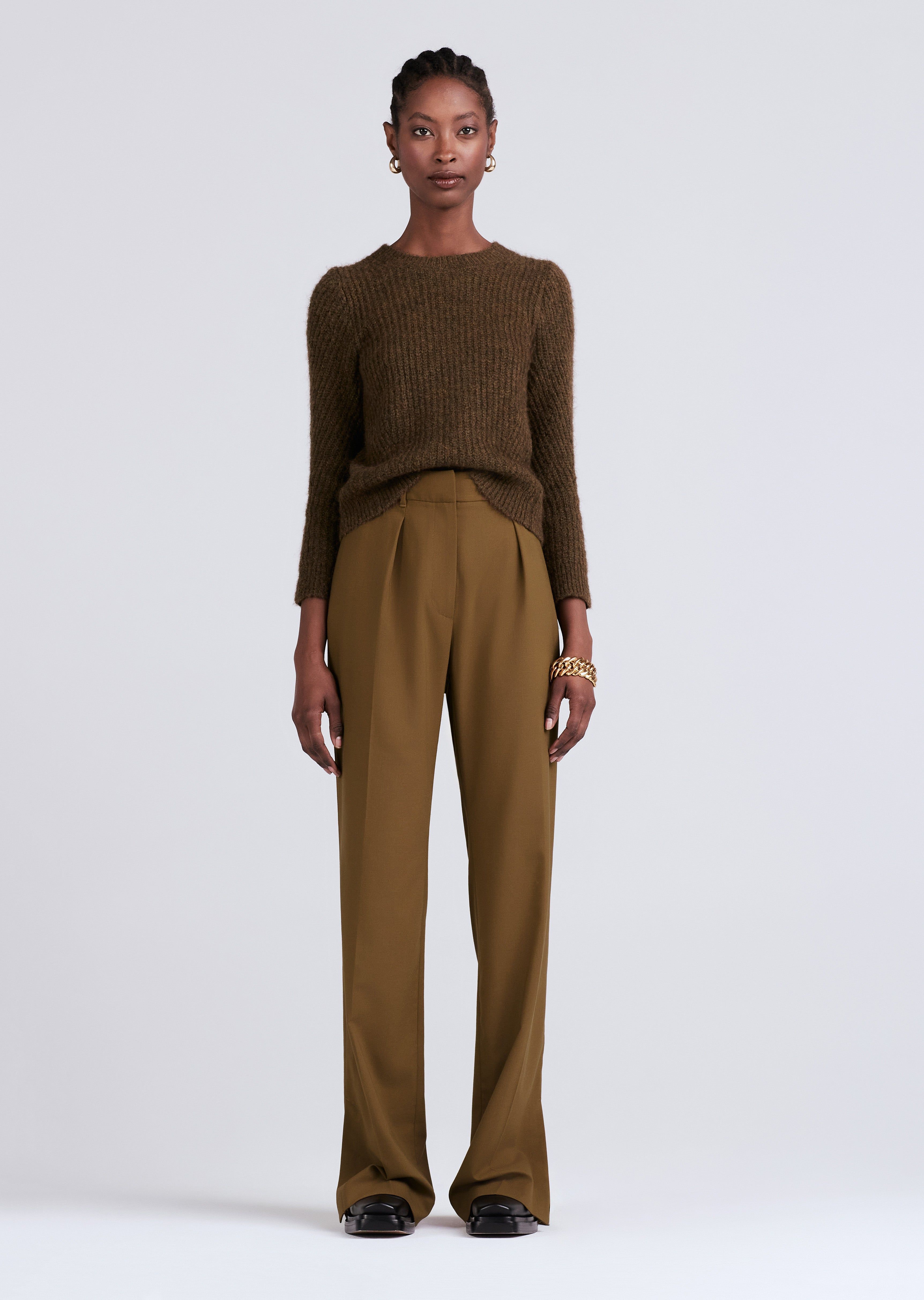 Calypso Pleated Slit Trousers sold by Derek Lam product image thumbnail 2