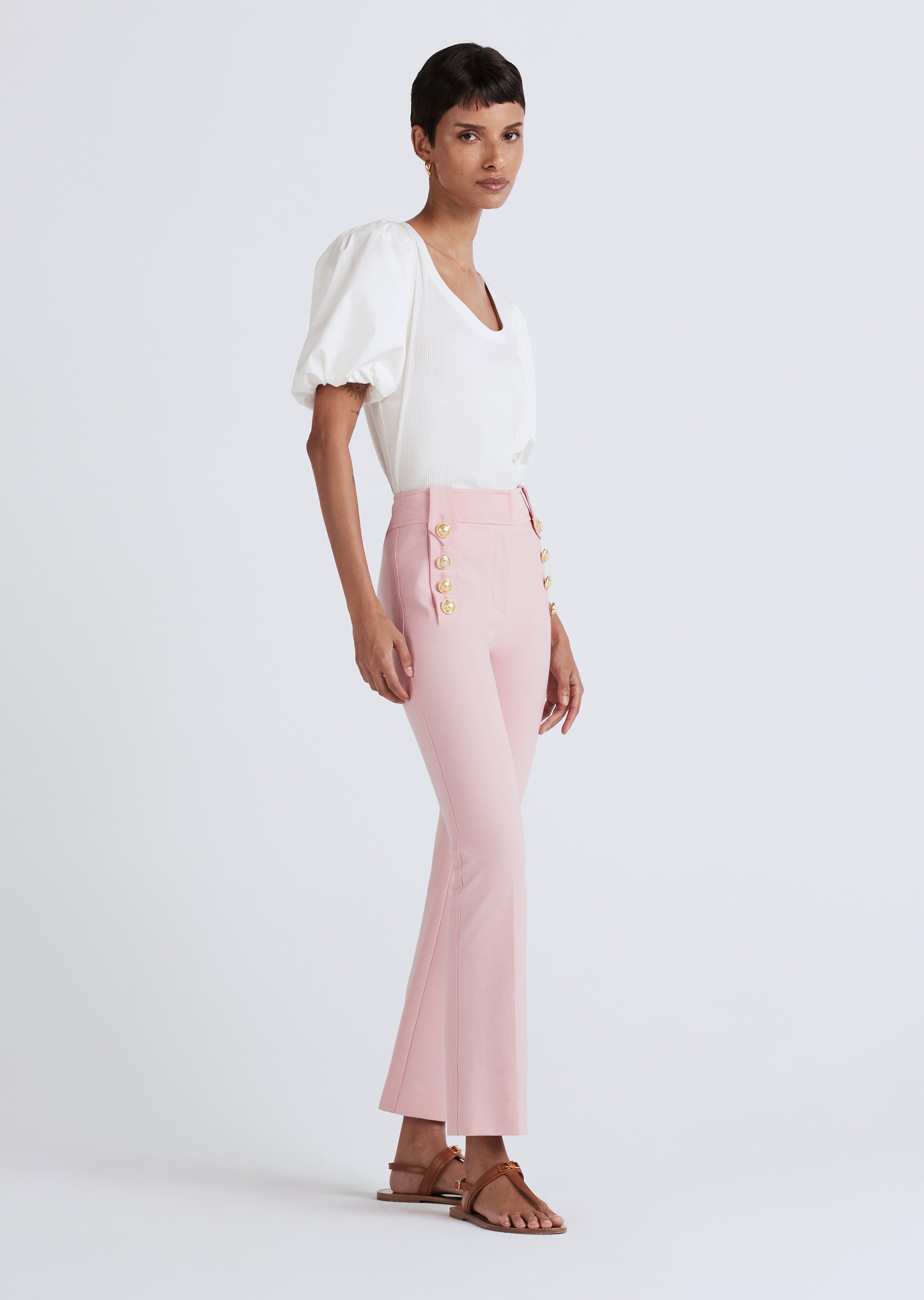Robertson Crop Flare Trousers - Mellow Pink sold by Derek Lam product image thumbnail 3