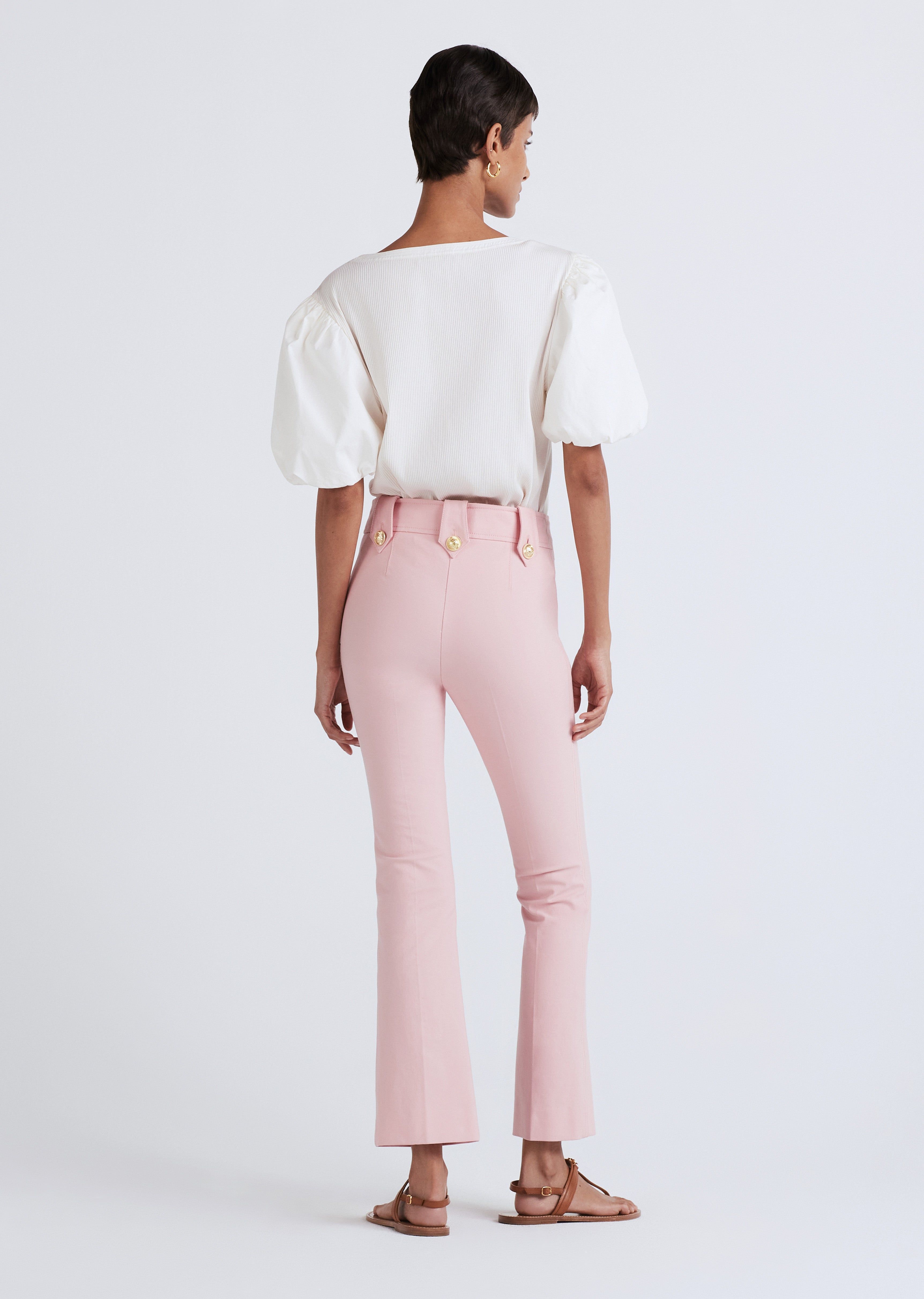 Robertson Crop Flare Trousers - Mellow Pink sold by Derek Lam product image thumbnail 4