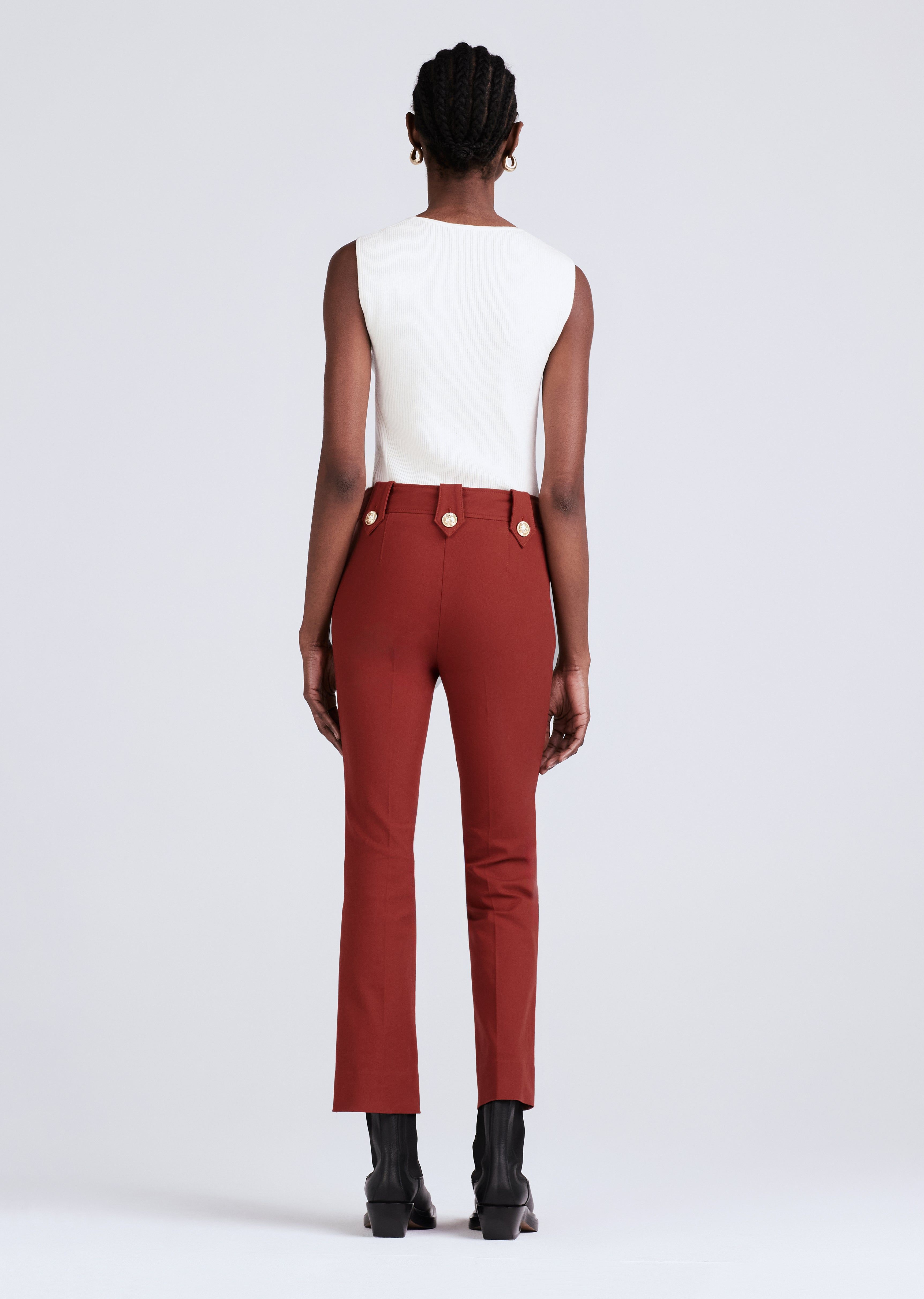 Robertson Crop Flare Trousers - Mahogany sold by Derek Lam product image thumbnail 3