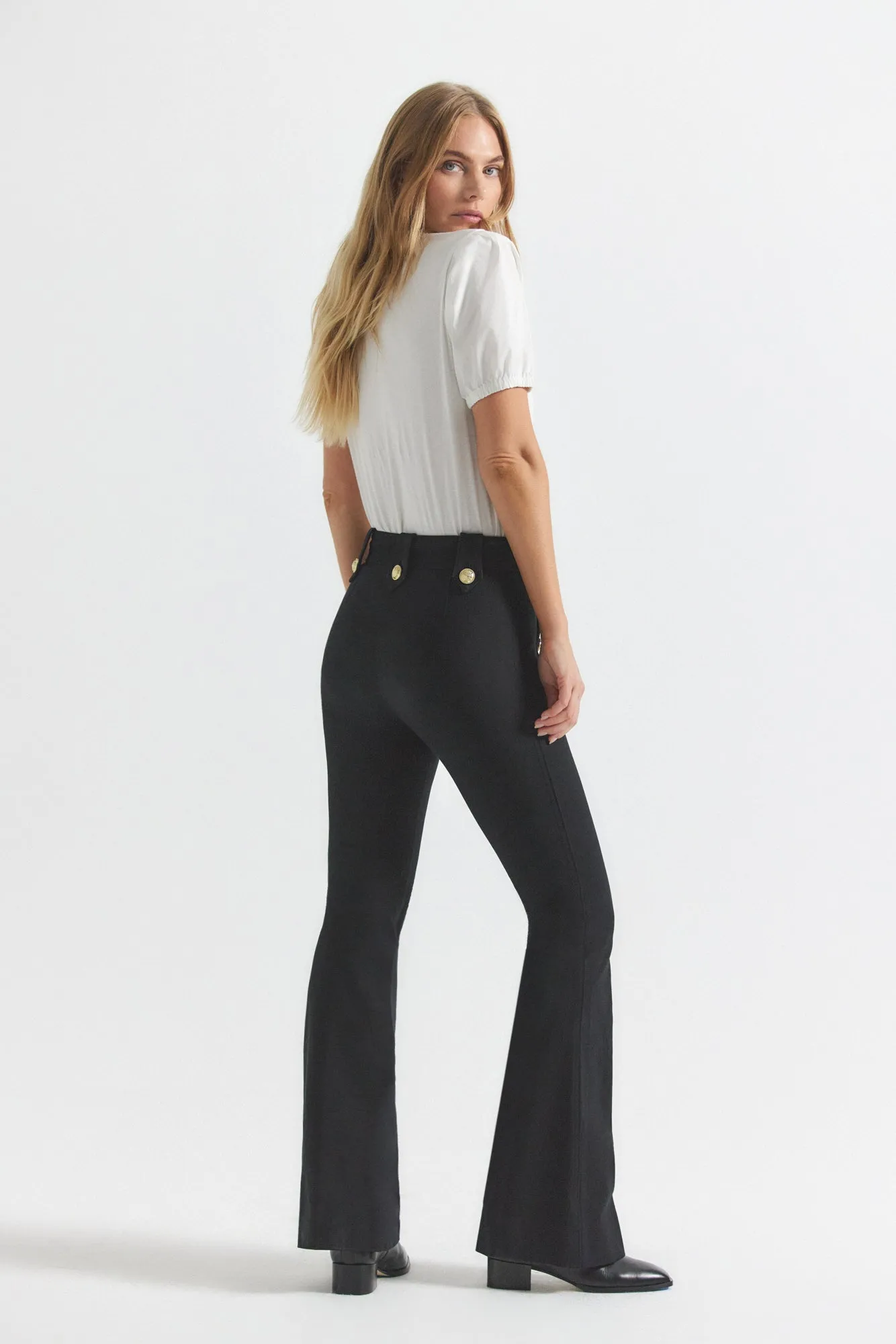 Robertson Flare Trousers - Black sold by Derek Lam product image thumbnail 4