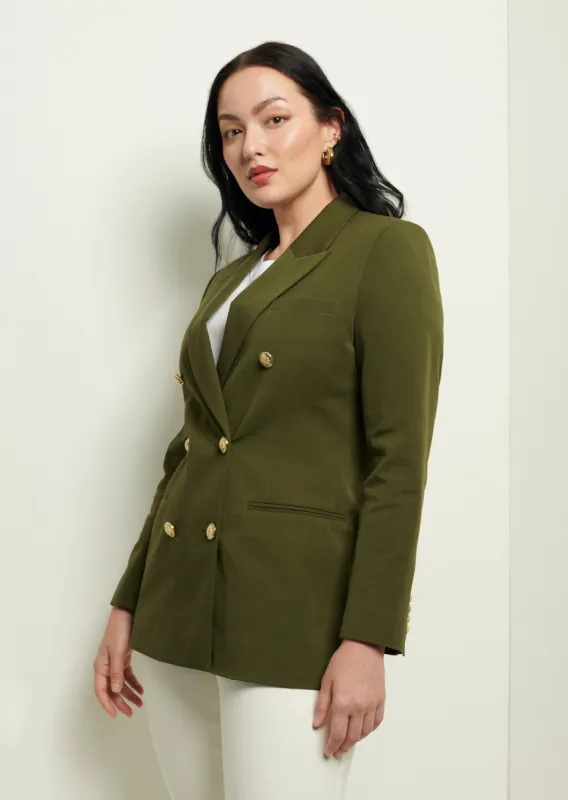 Walter Double Breasted Jacket - Army sold by Derek Lam
