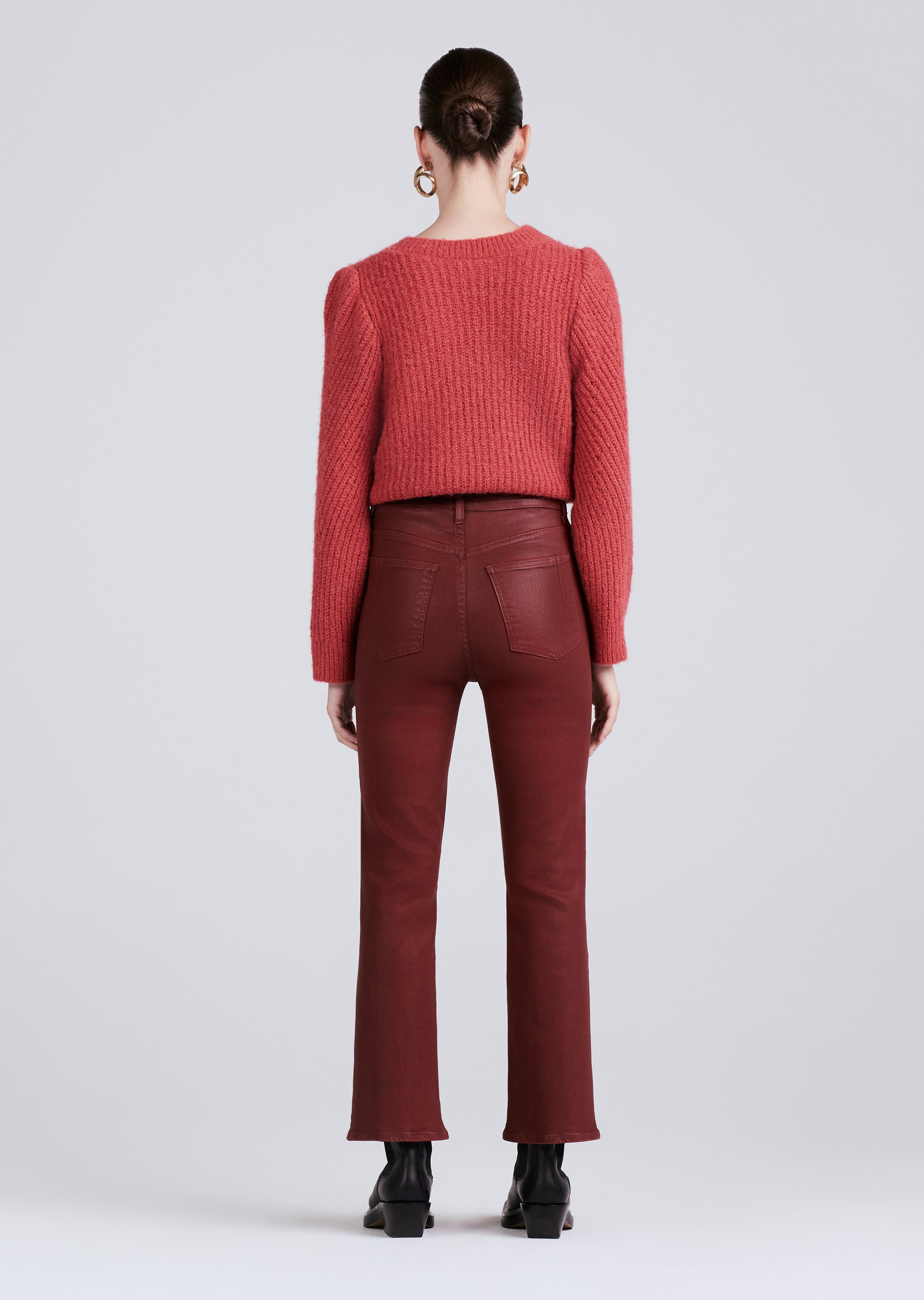 Mira Front Slit Crop Flare Jeans - Mahogany sold by Derek Lam product image thumbnail 2