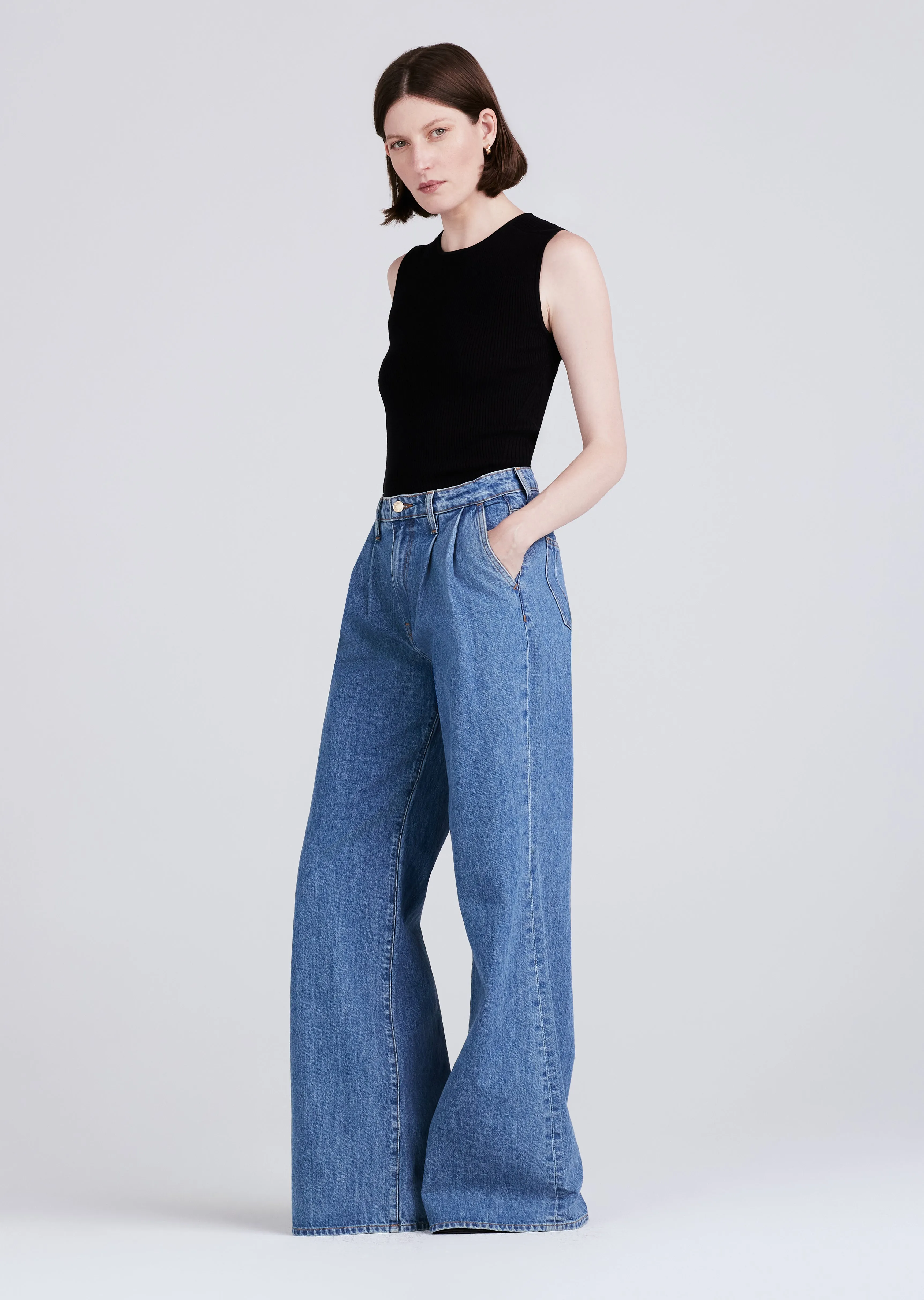 High Rise Pleated Trouser - Carlisle sold by Derek Lam product image thumbnail 2