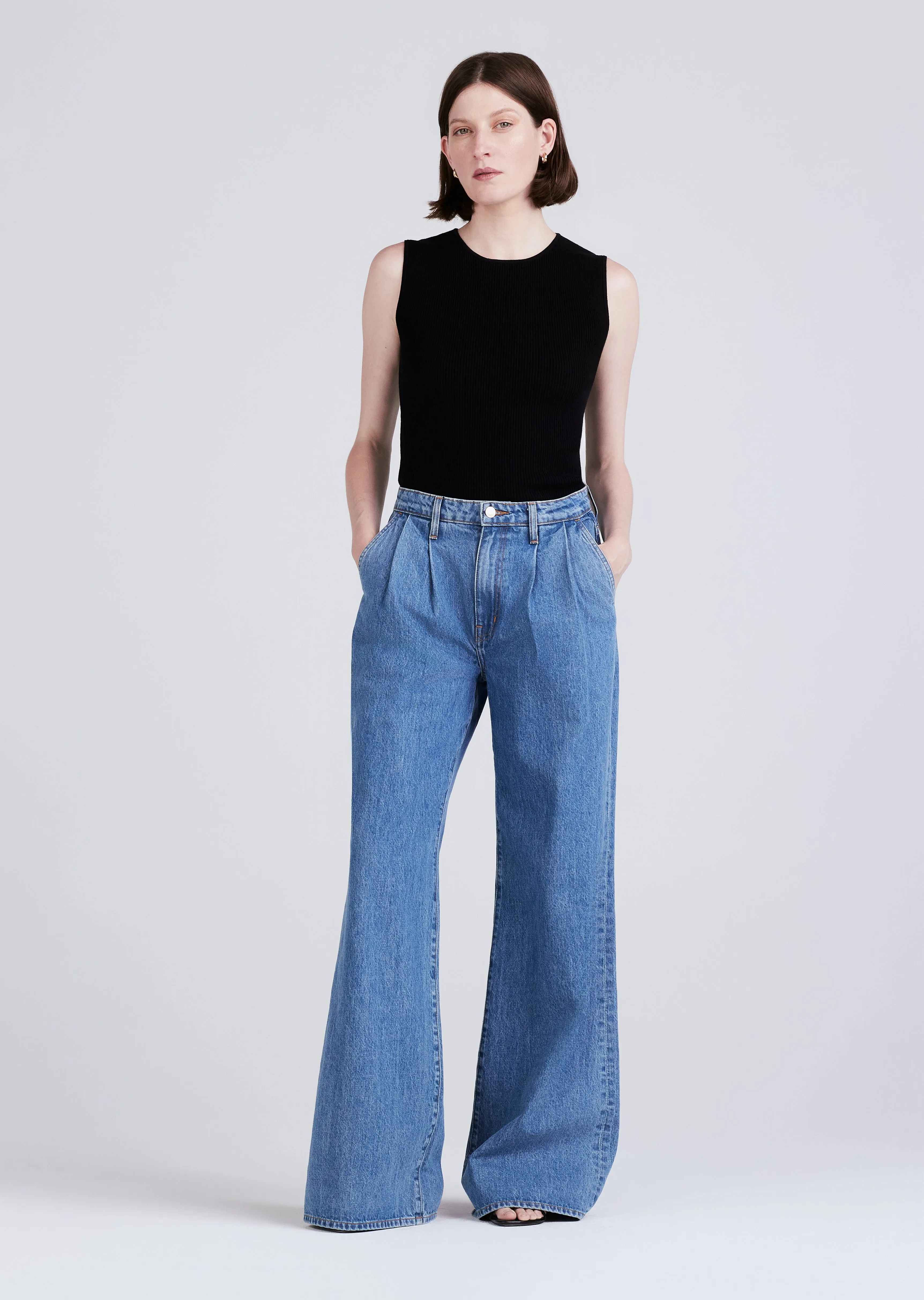 High Rise Pleated Trouser - Carlisle sold by Derek Lam