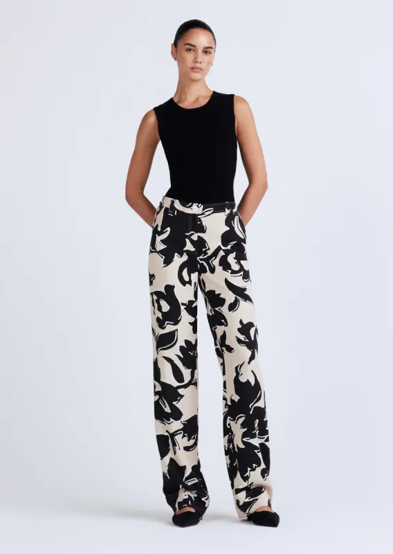 Vana Straight Leg Trousers - Safari Multi made by Derek Lam