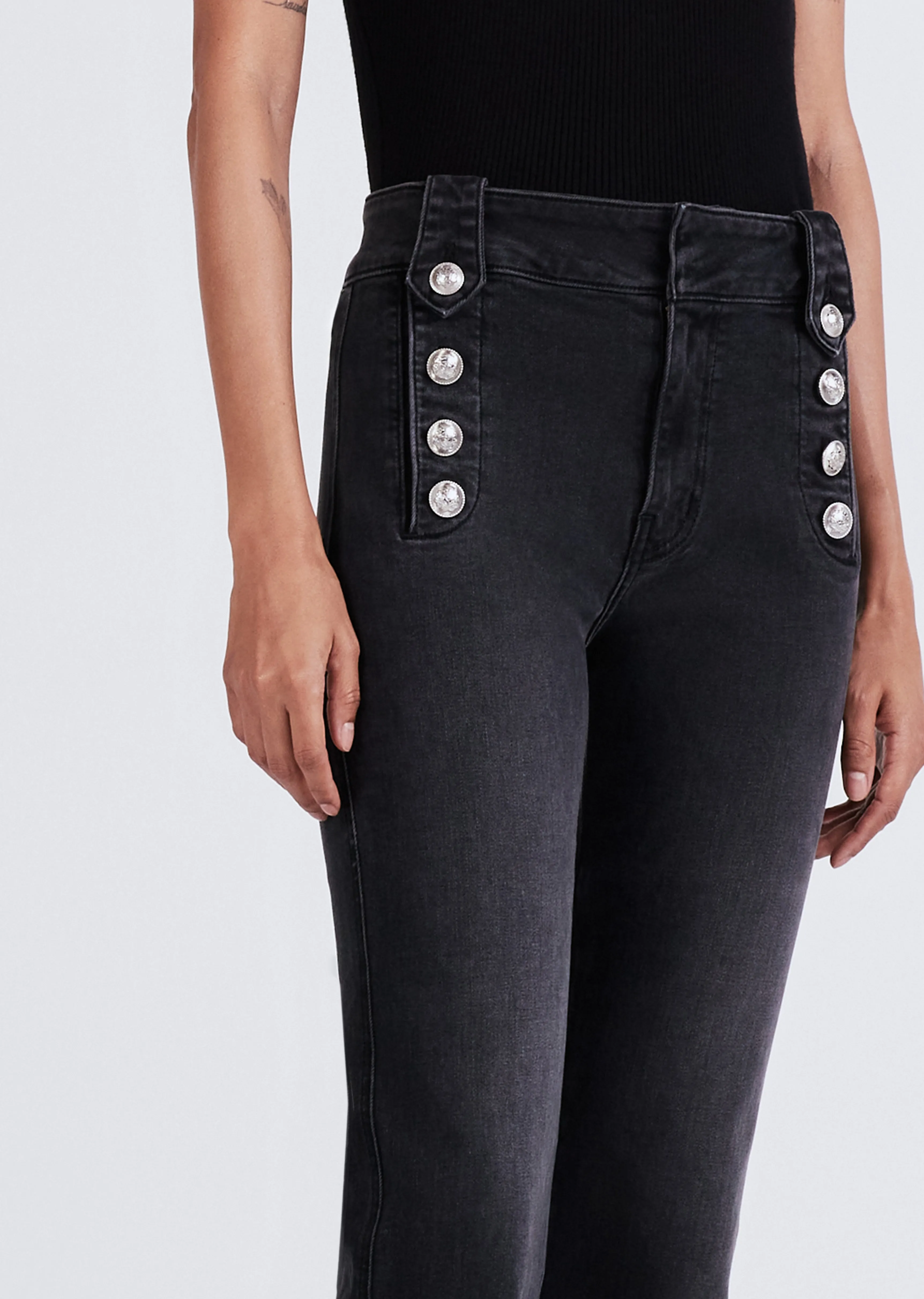 Robertson Crop Flare Trouser - Noir sold by Derek Lam product image thumbnail 3