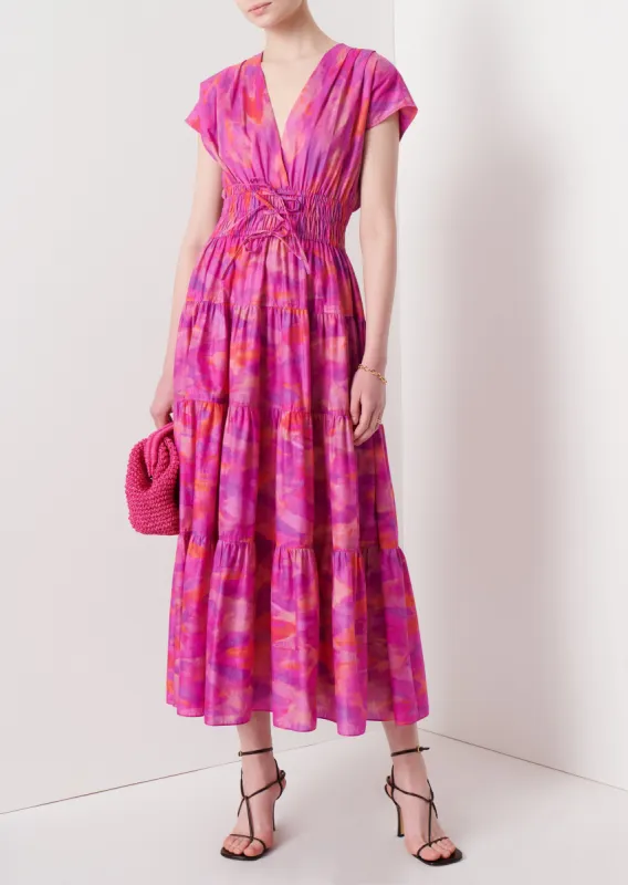 Fatima A-Line Dress - Fuchsia Multi sold by Derek Lam