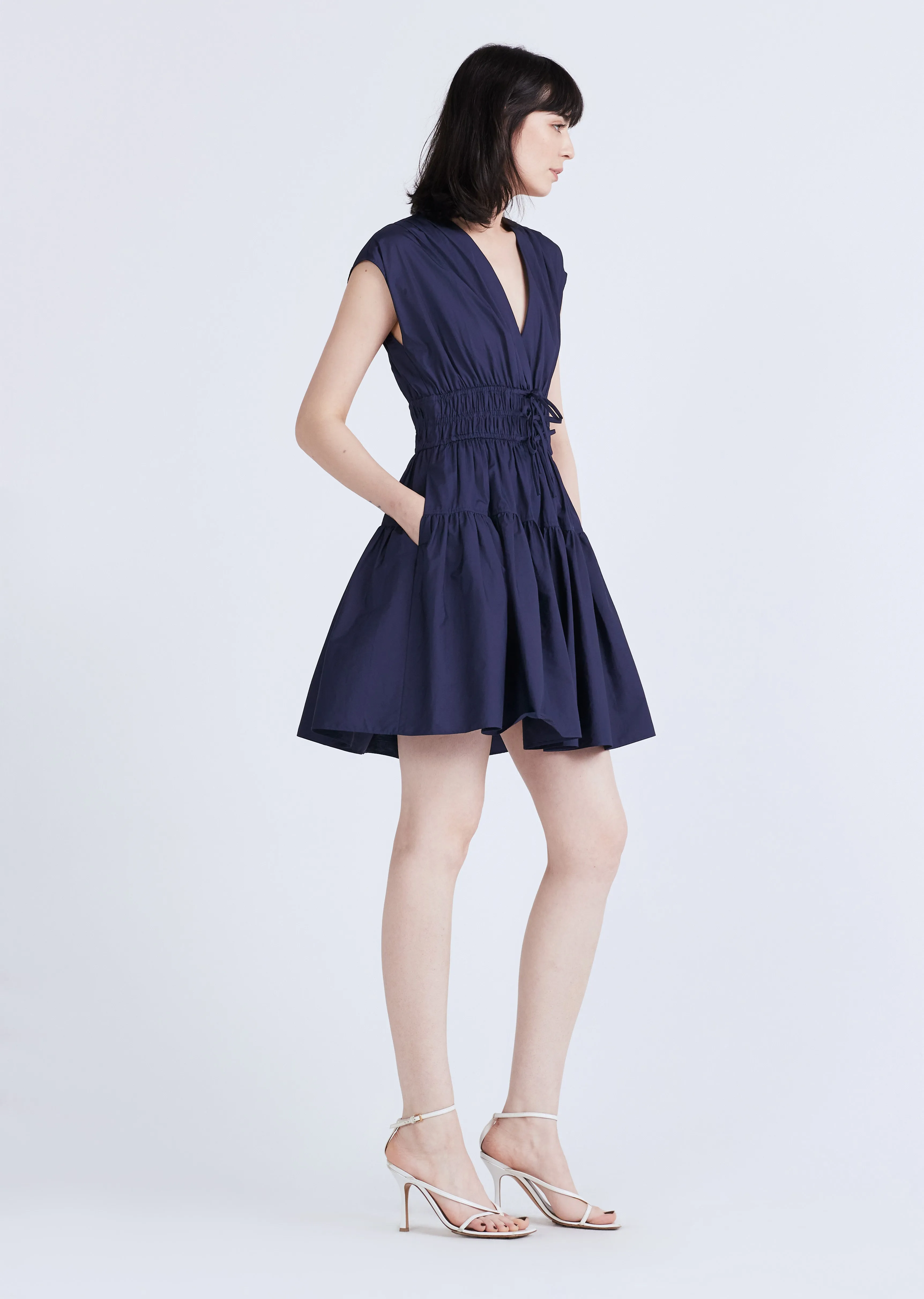 Tora V-Neck Dress - Navy sold by Derek Lam product image thumbnail 2