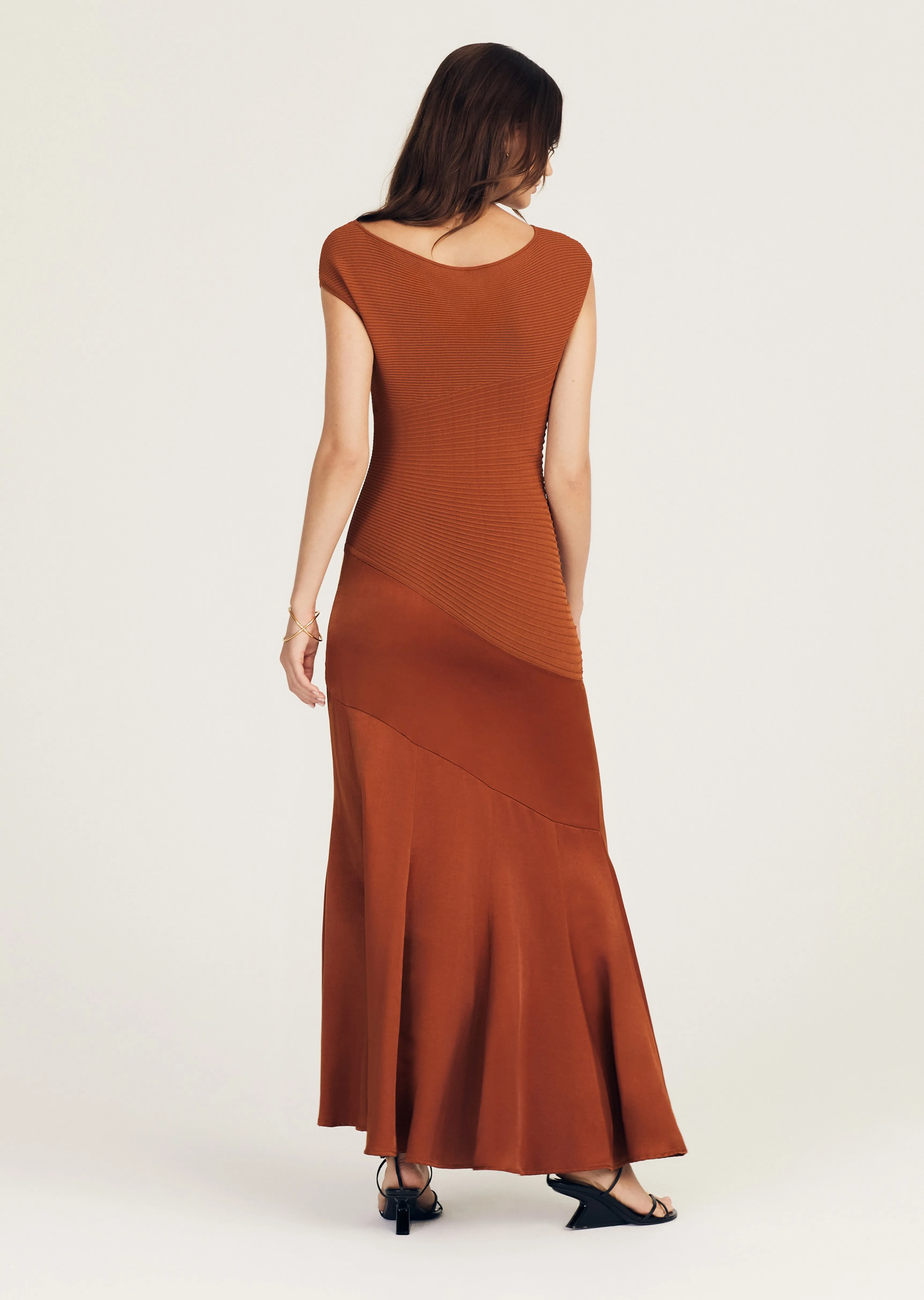 Madeline Mixed Media Dress - Copper sold by Derek Lam product image thumbnail 4