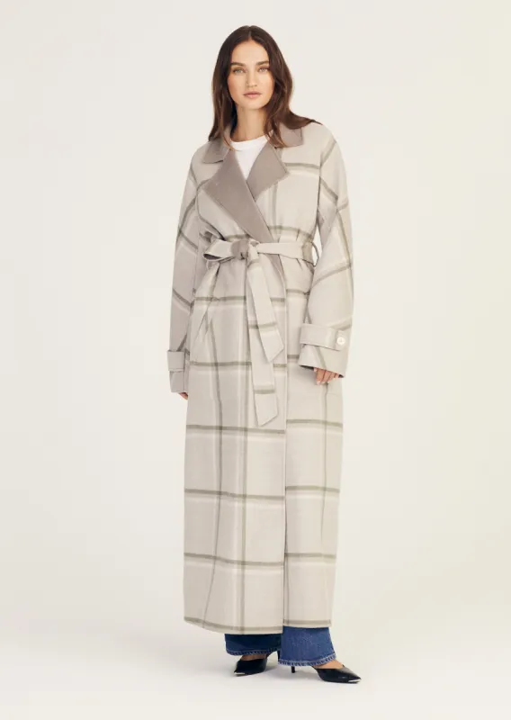 Leone Reversible Double Face Wool Coat - Grey-Sage sold by Derek Lam