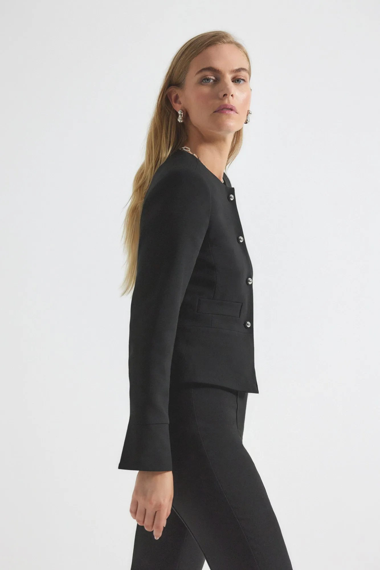 Elizabeth Peplum Jacket - Black sold by Derek Lam product image thumbnail 5