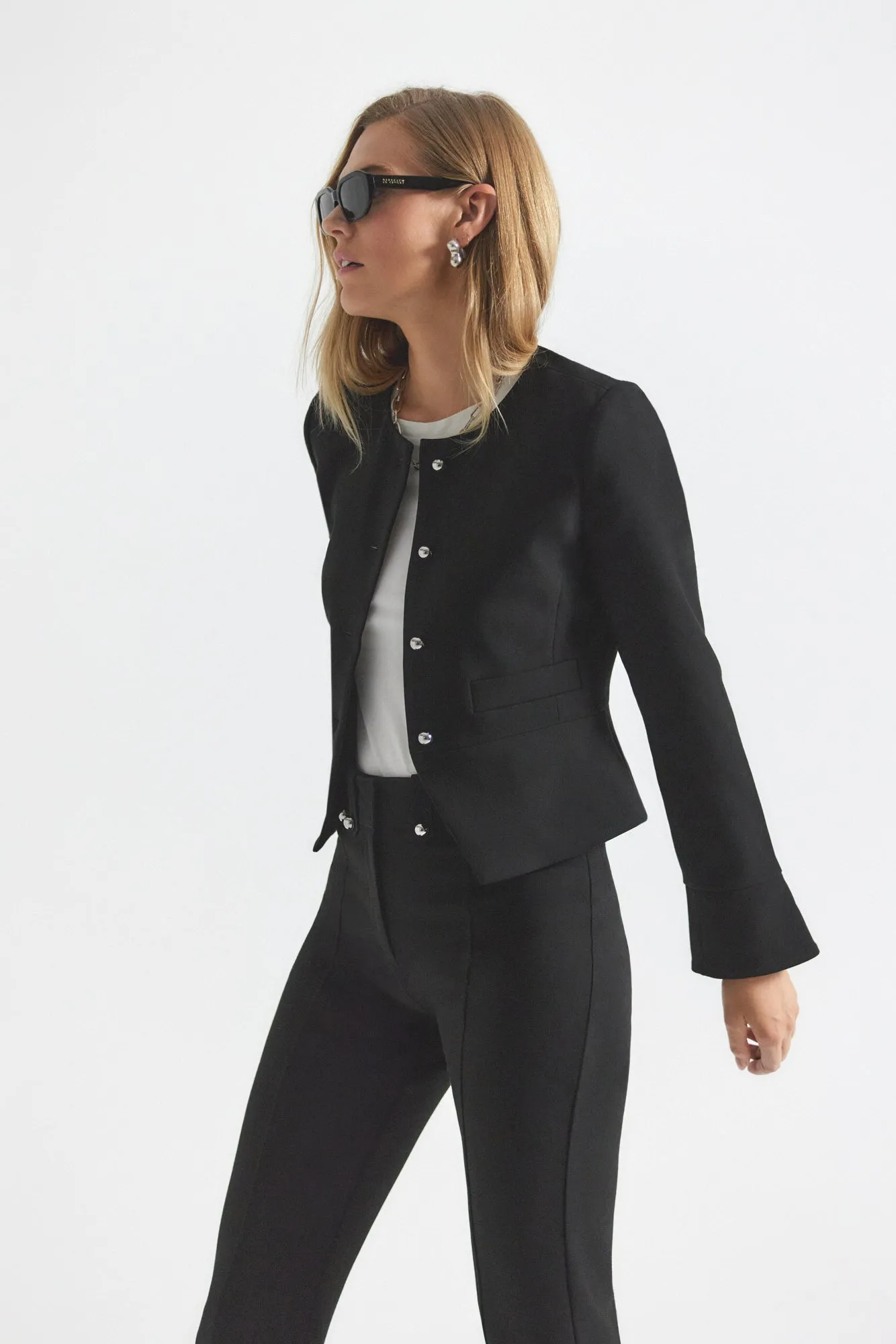 Elizabeth Peplum Jacket - Black sold by Derek Lam product image thumbnail 4