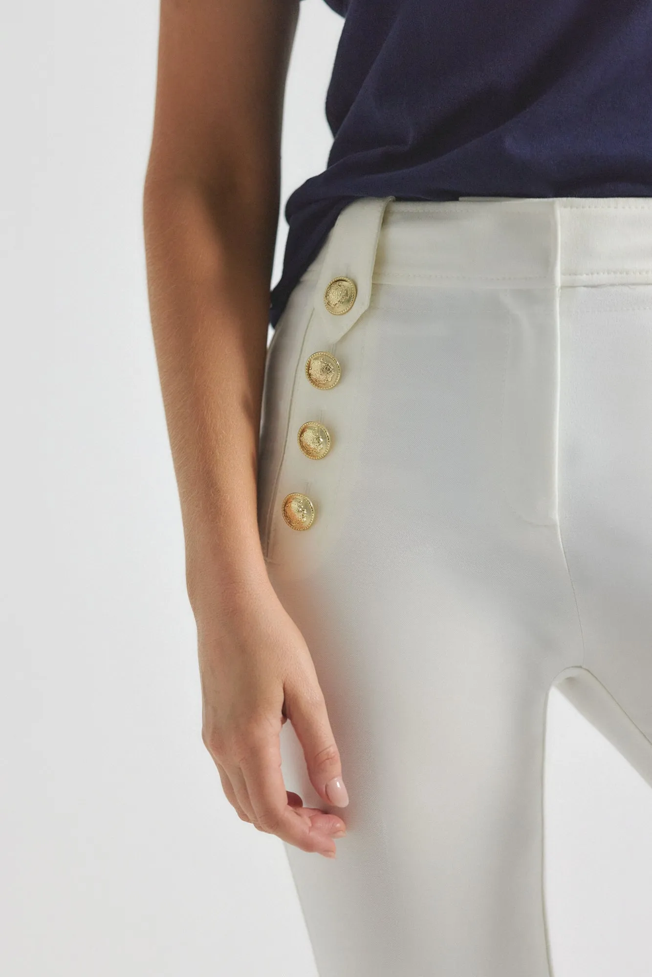 Robertson Crop Flare Trousers - Soft White sold by Derek Lam product image thumbnail 3