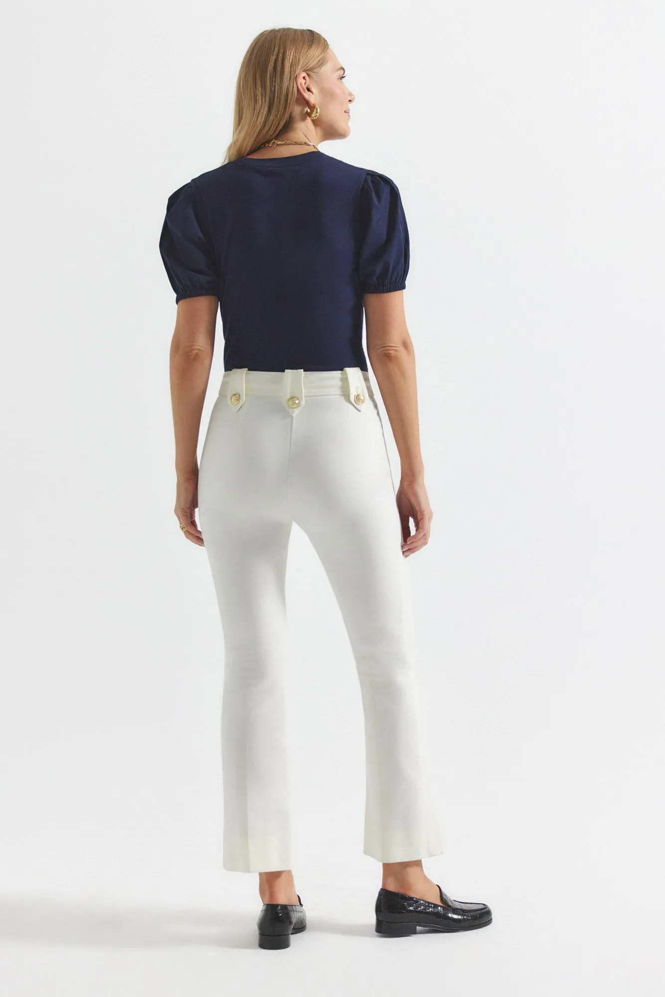 Robertson Crop Flare Trousers - Soft White sold by Derek Lam product image thumbnail 4