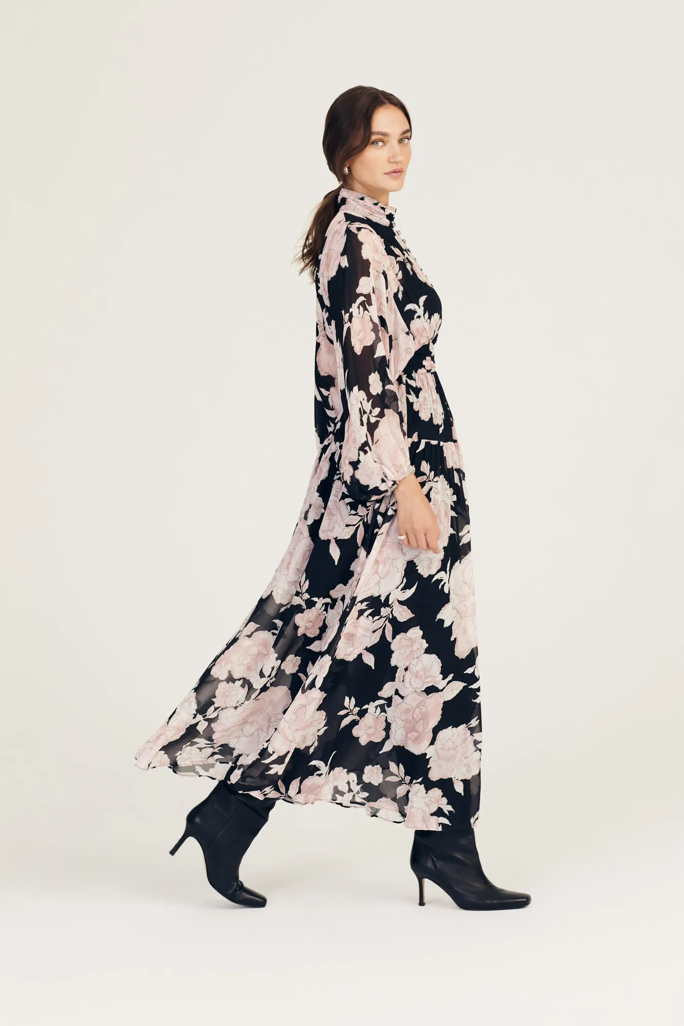 Jolie Midi Dress - Oyster Pink-Bordelaise sold by Derek Lam product image thumbnail 3