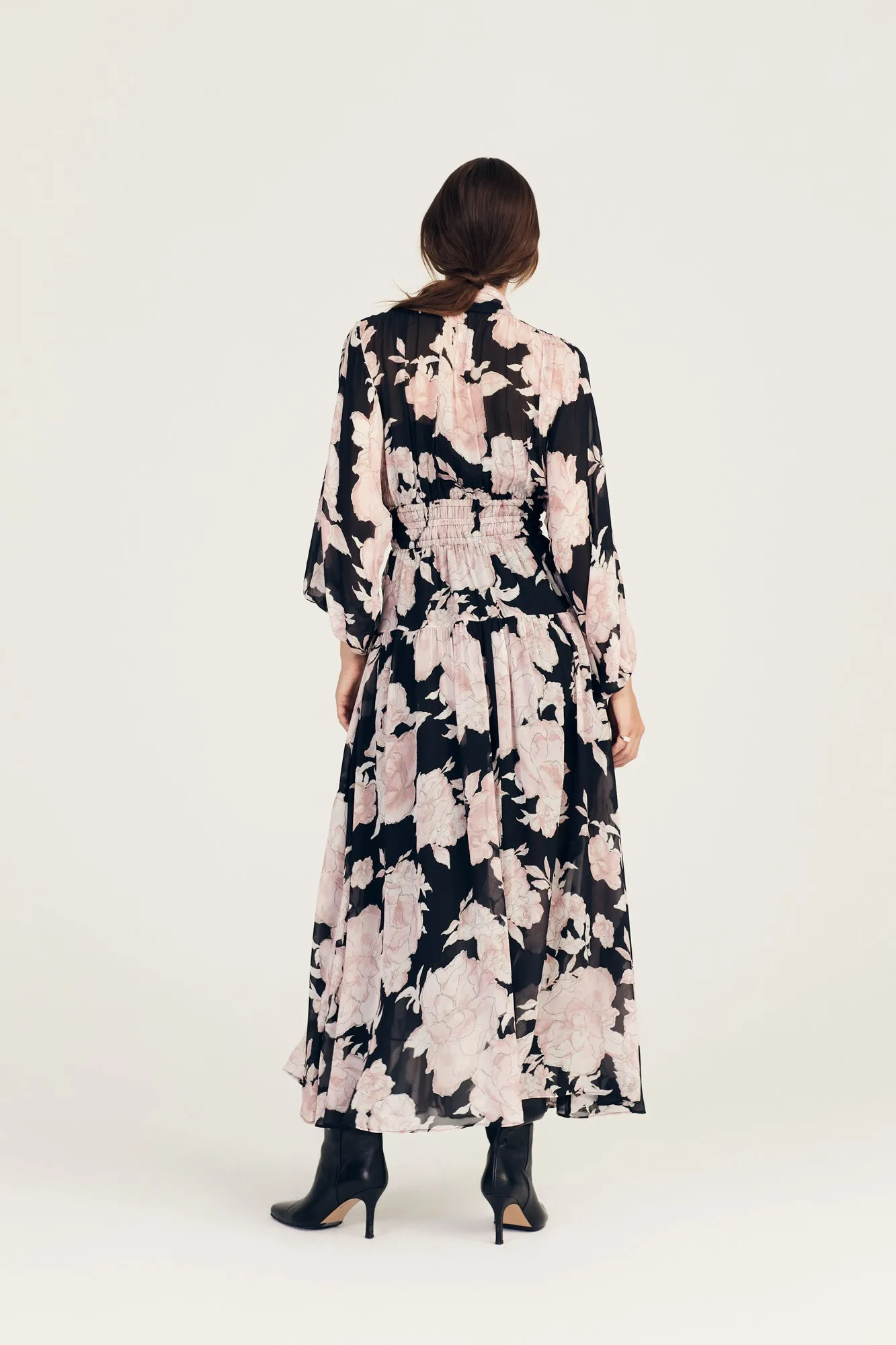 Jolie Midi Dress - Oyster Pink-Bordelaise sold by Derek Lam product image thumbnail 4