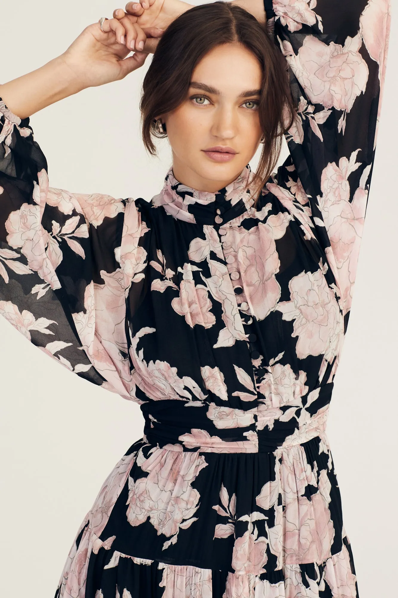 Jolie Midi Dress - Oyster Pink-Bordelaise sold by Derek Lam product image thumbnail 2