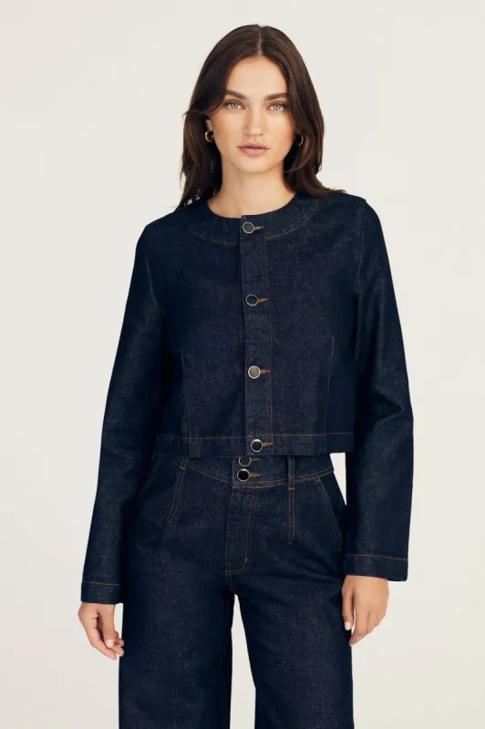 Ezra Button Front Jacket - Charme sold by Derek Lam