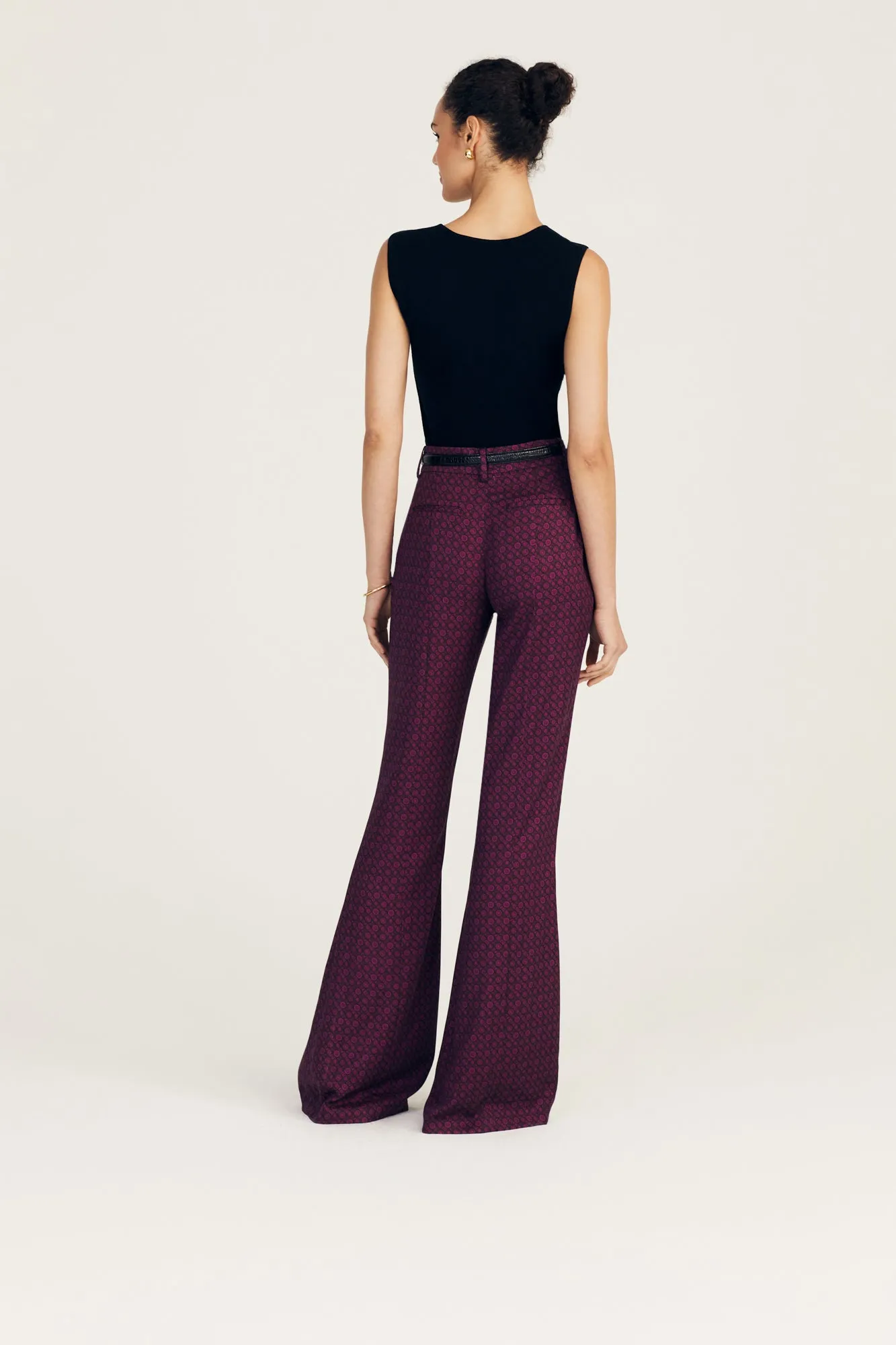 Cami High Rise Flare Pant - Bordelaise Multi sold by Derek Lam product image thumbnail 4