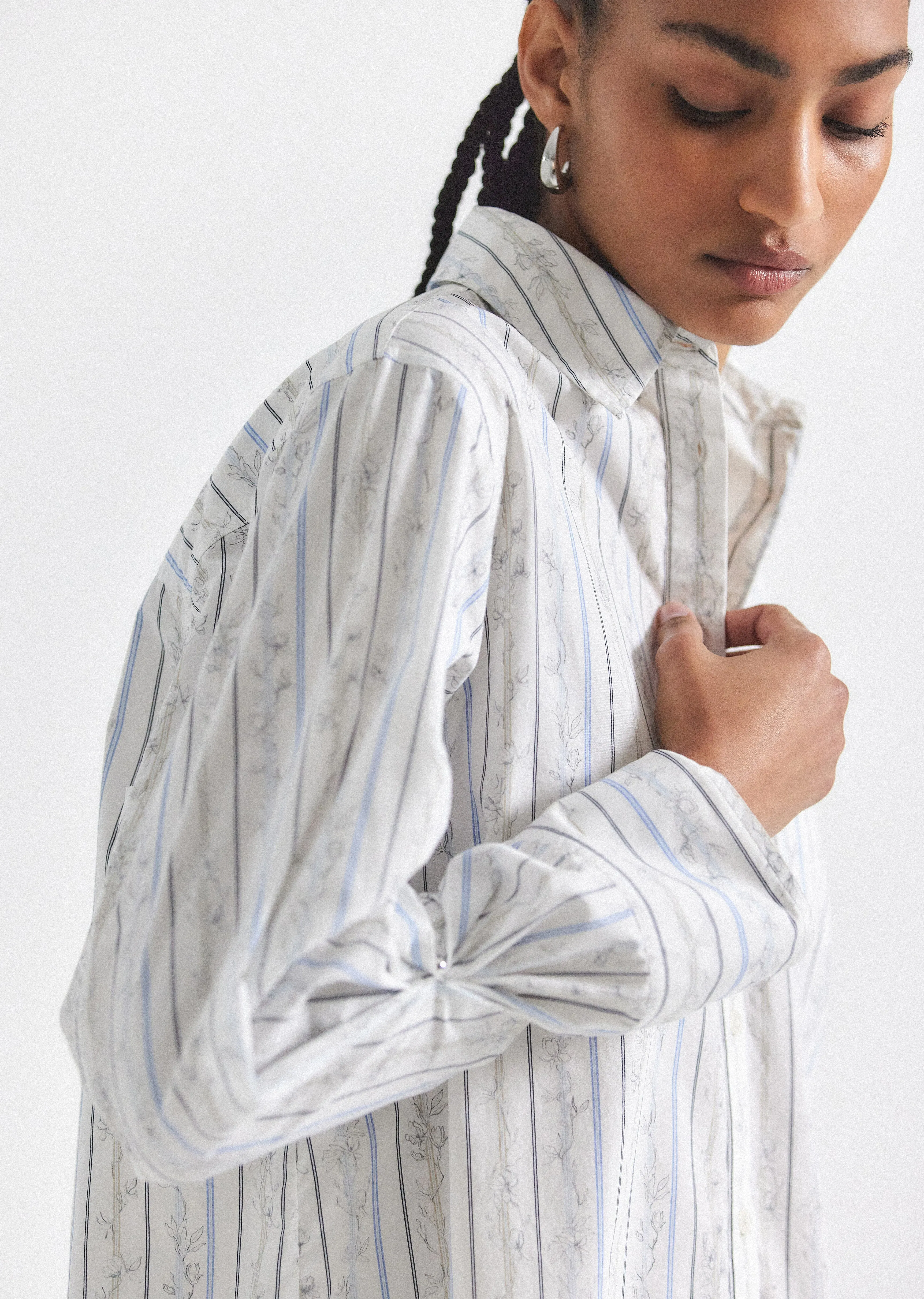 Wesley Shirt - White Multi sold by Derek Lam product image thumbnail 3