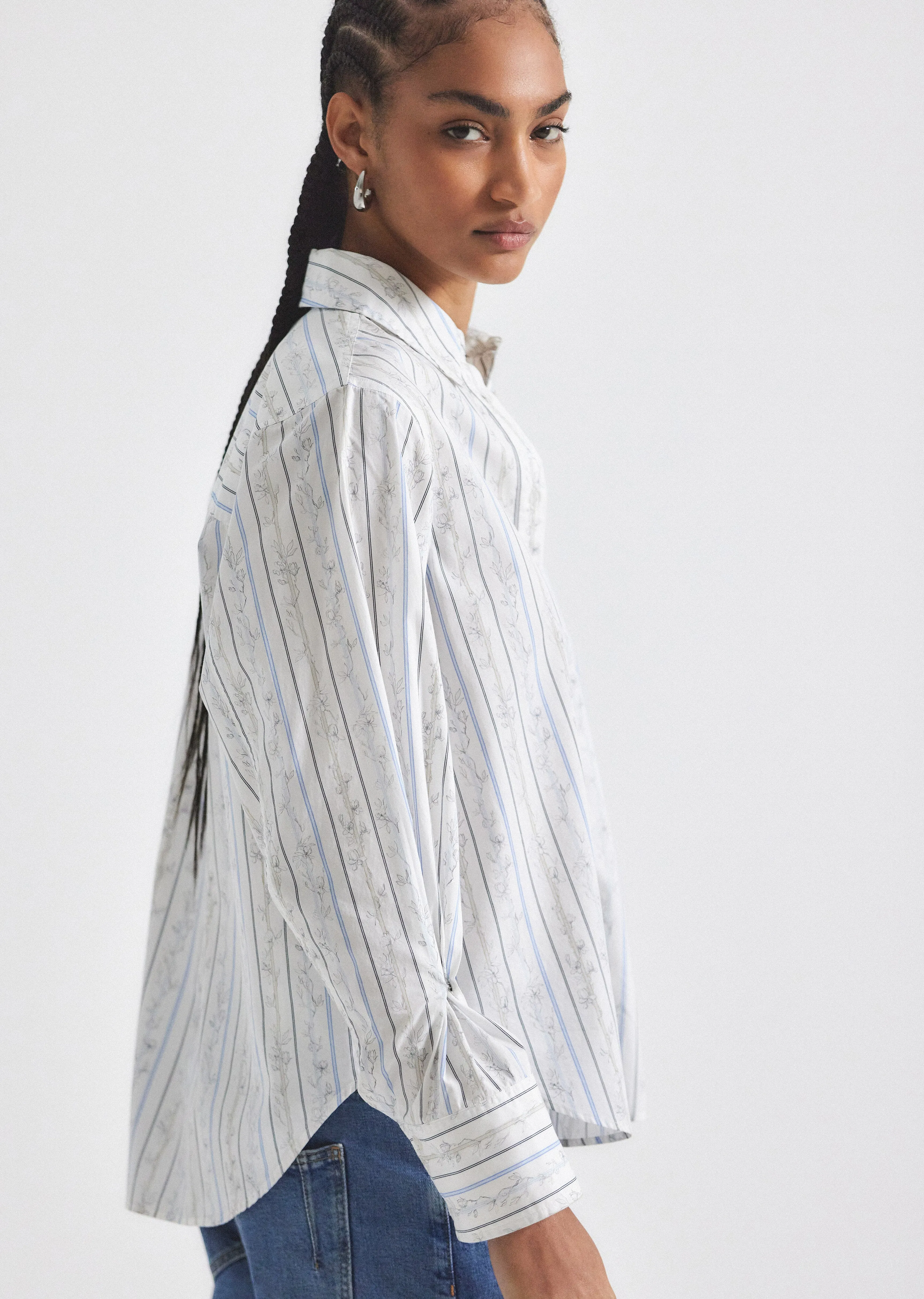 Wesley Shirt - White Multi sold by Derek Lam product image thumbnail 4