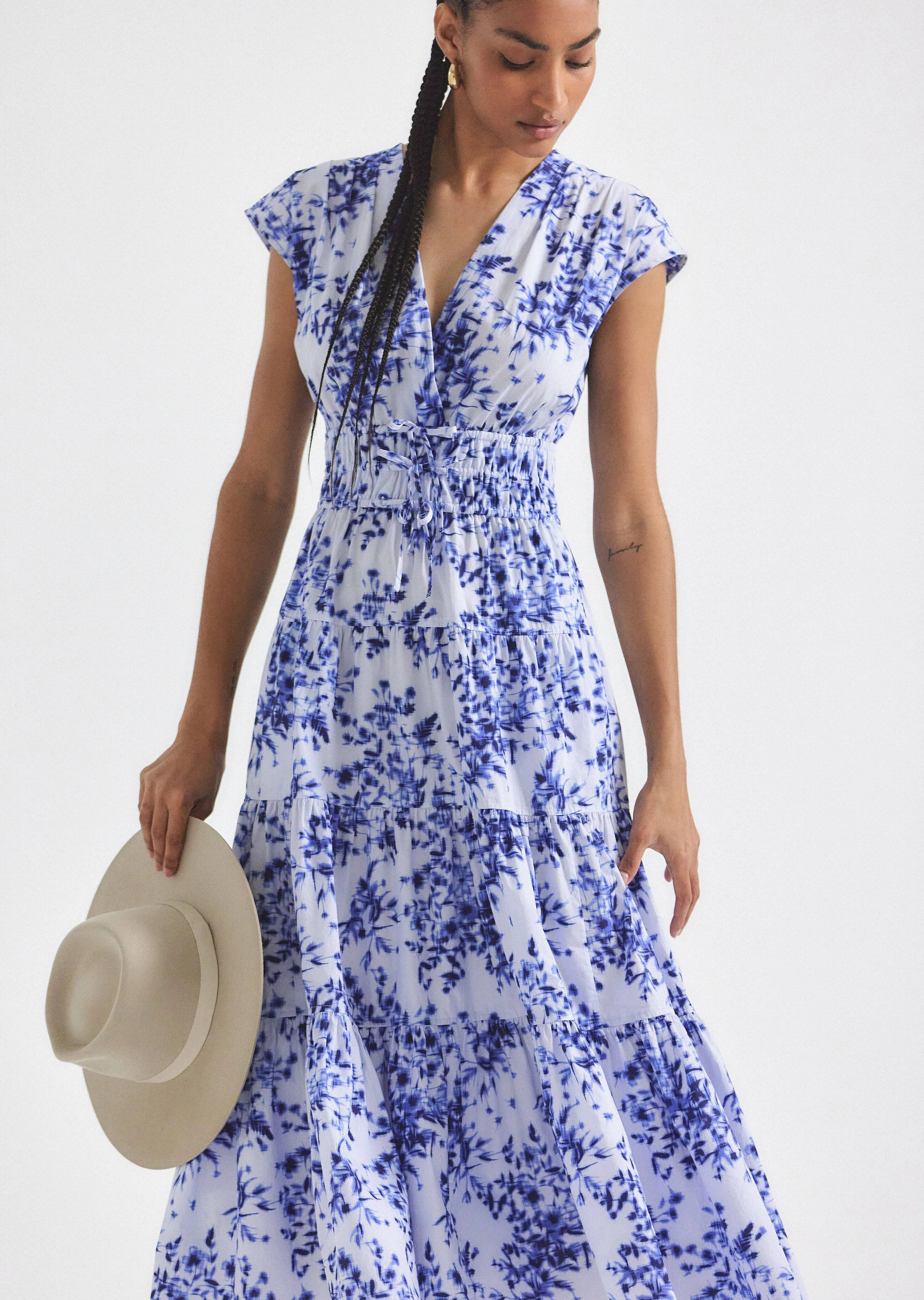 Fatima Dress - Cornflower Multi sold by Derek Lam product image thumbnail 4
